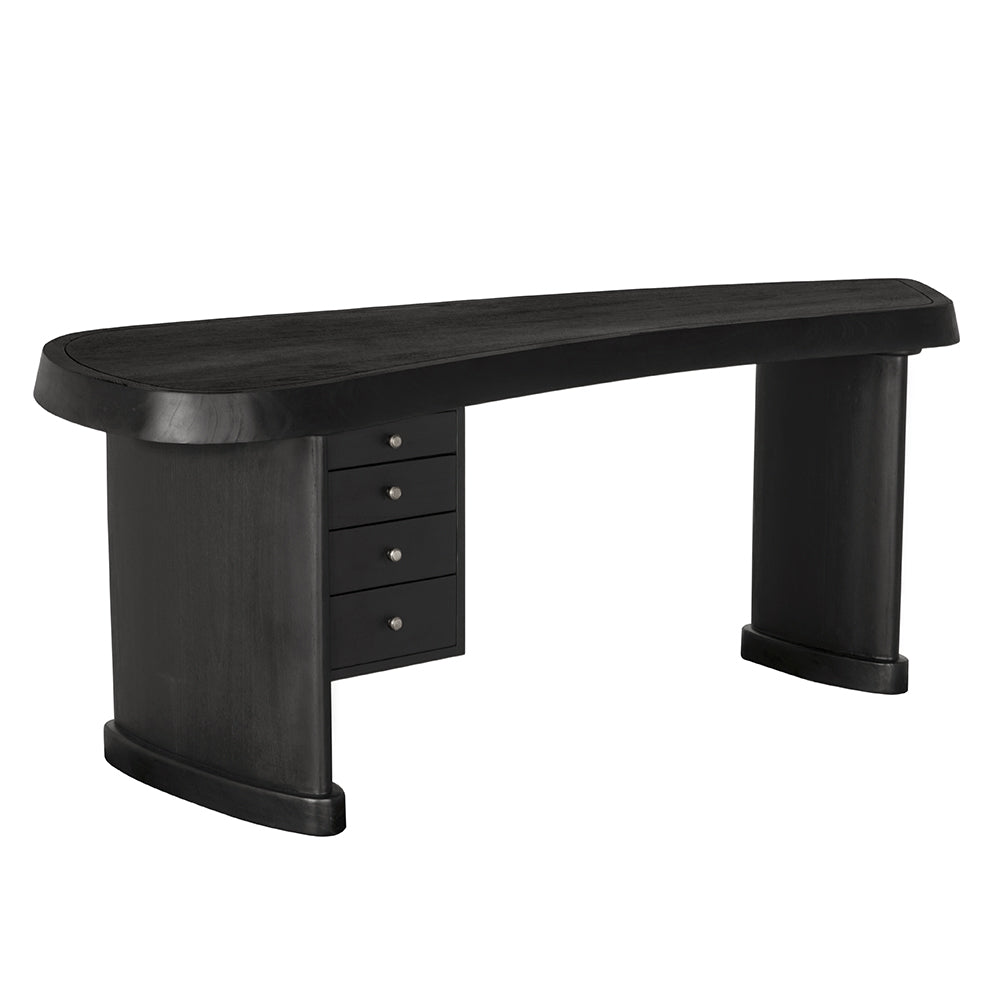 Augustus Desk in Charcoal Black — Noir Furniture