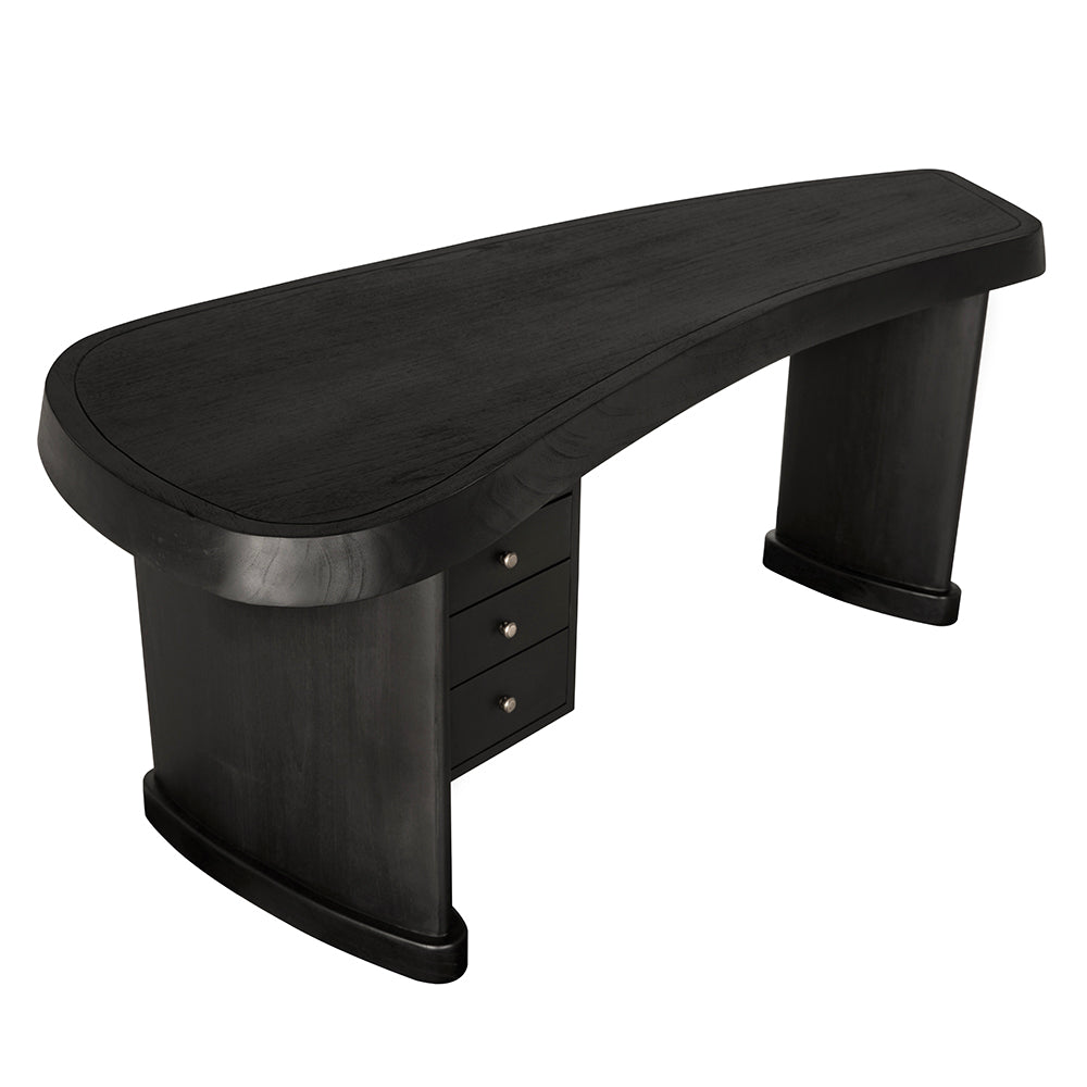 Augustus Desk in Charcoal Black — Noir Furniture