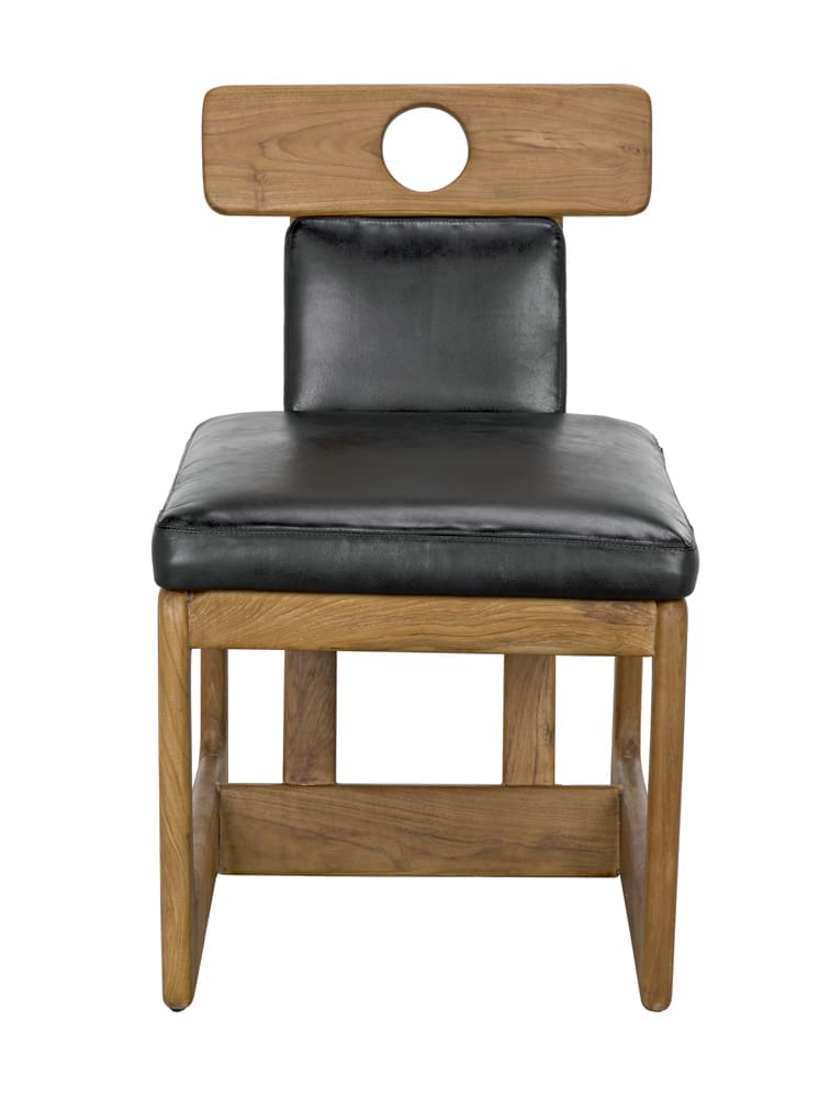 Buraco Dining Chair, Teak in Clear Coat Gloss — Noir Furniture