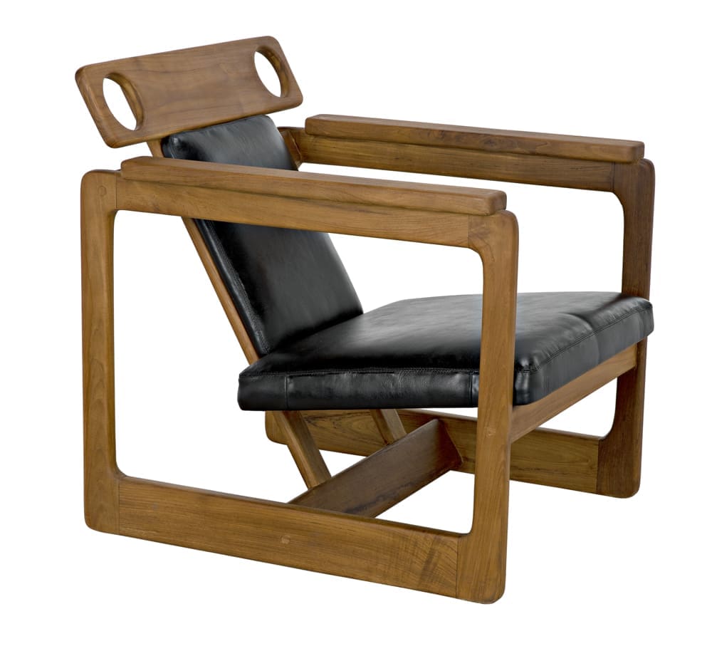Buraco Relax Chair, Teak in Clear coat Gloss — Noir Furniture