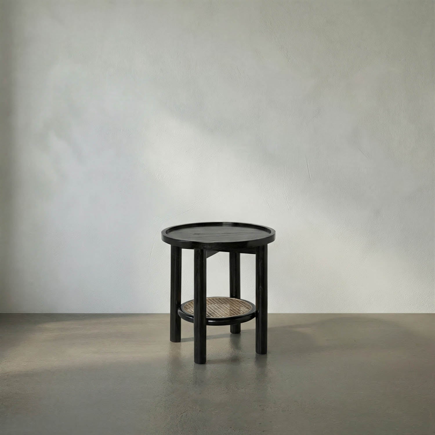 Hide Away Side Table, Charcoal Black by Noir