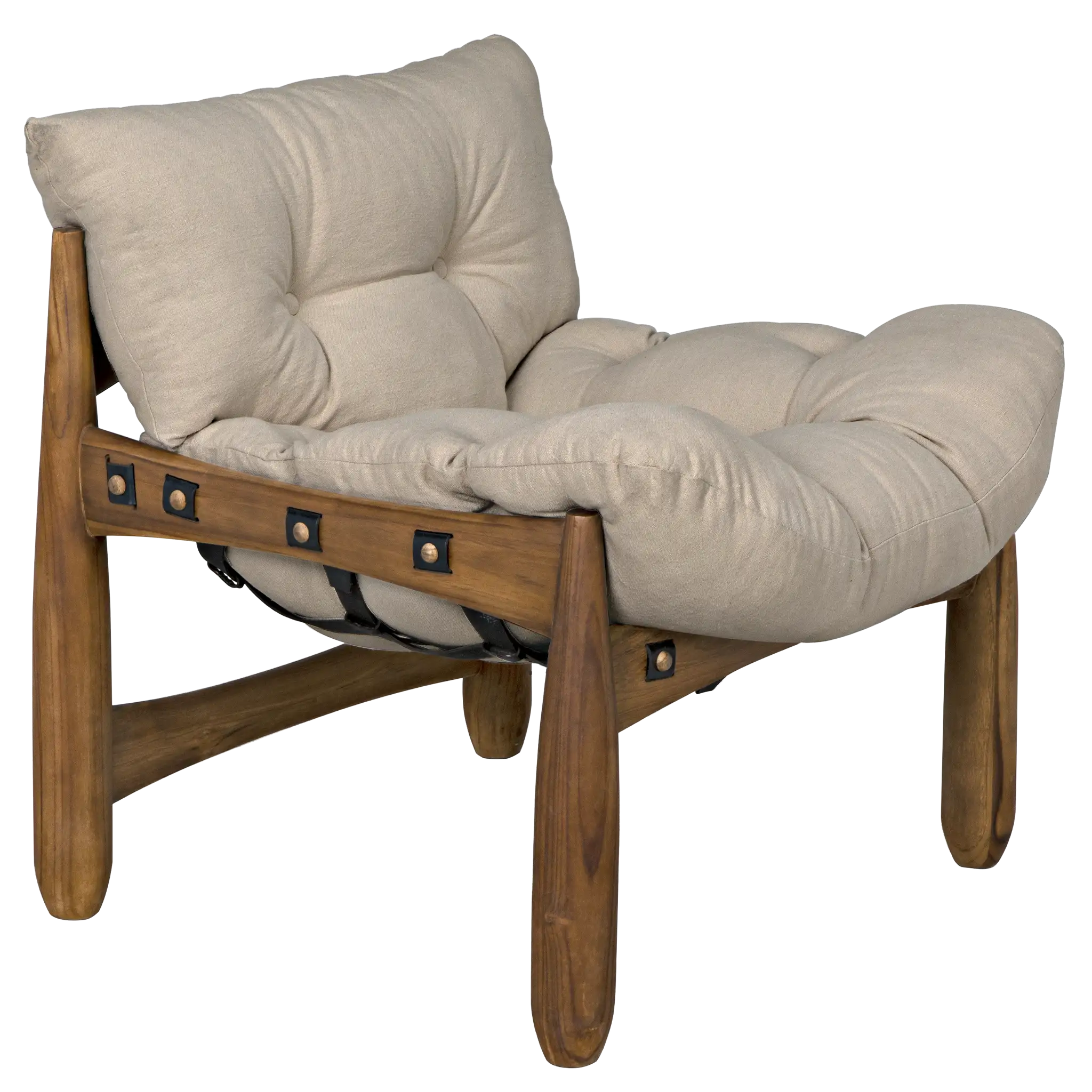 Dante Chair w/CFC Upholstery in Clear Coat Satin — Noir Furniture