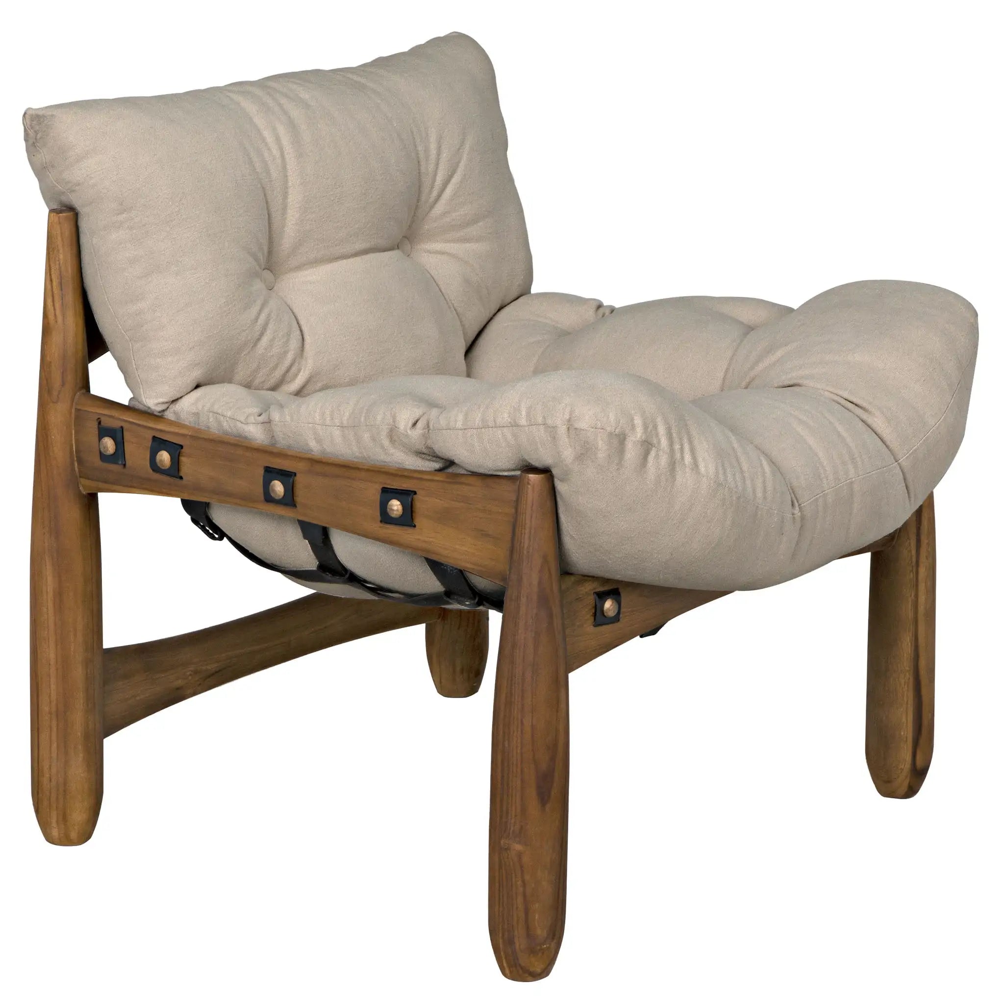 Dante Chair w/CFC Upholstery in Clear Coat Satin — Noir Furniture