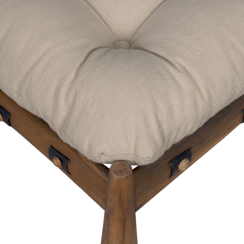 Dante Stool w/CFC Upholstery in Clear Coat Satin — Noir Furniture