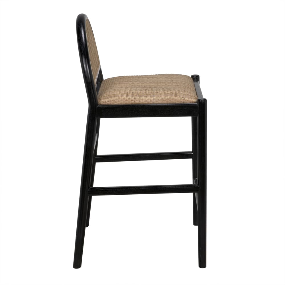 Peter Counter Stool in Charcoal Black — Noir Furniture