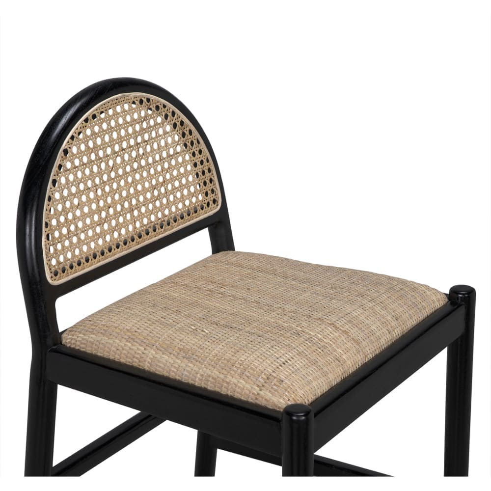 Peter Counter Stool in Charcoal Black — Noir Furniture