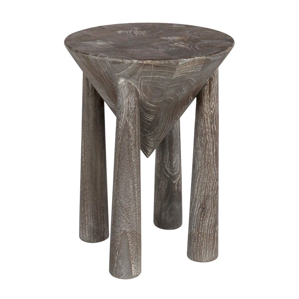 Kongo Side Table in Weathered Teak — Noir Furniture