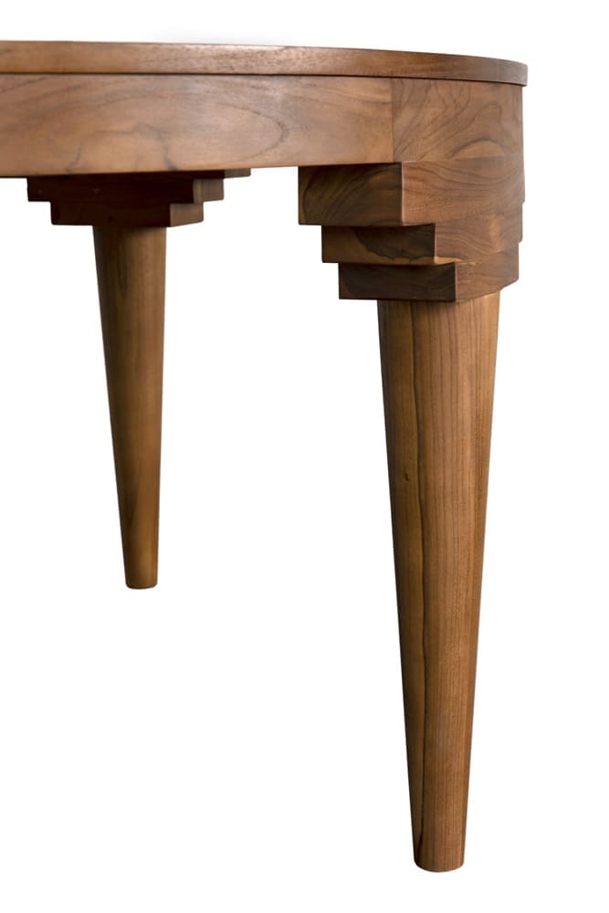 Davis Dining Table in Clear Coat Semi Gloss — Noir Furniture