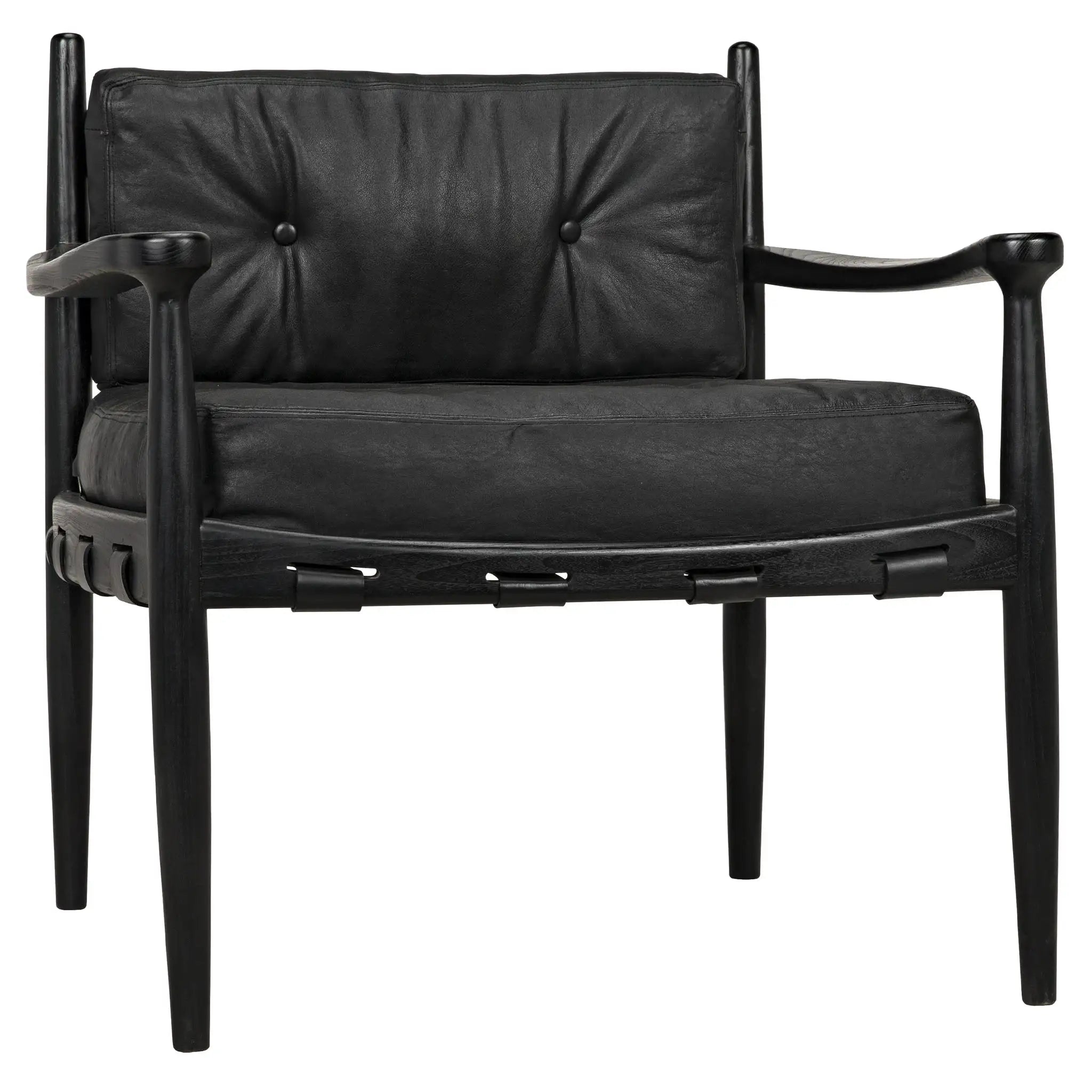Fogel Lounge Chair, Charcoal Black in Charcoal Black — Noir Furniture