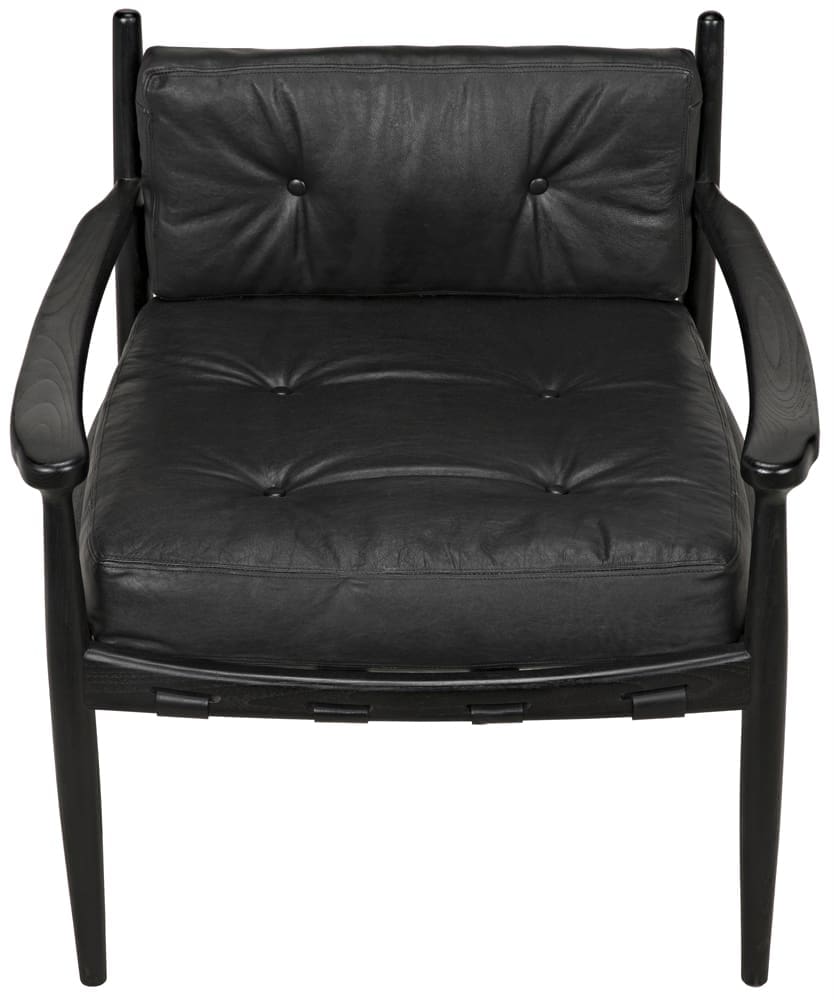 Fogel Lounge Chair, Charcoal Black in Charcoal Black — Noir Furniture