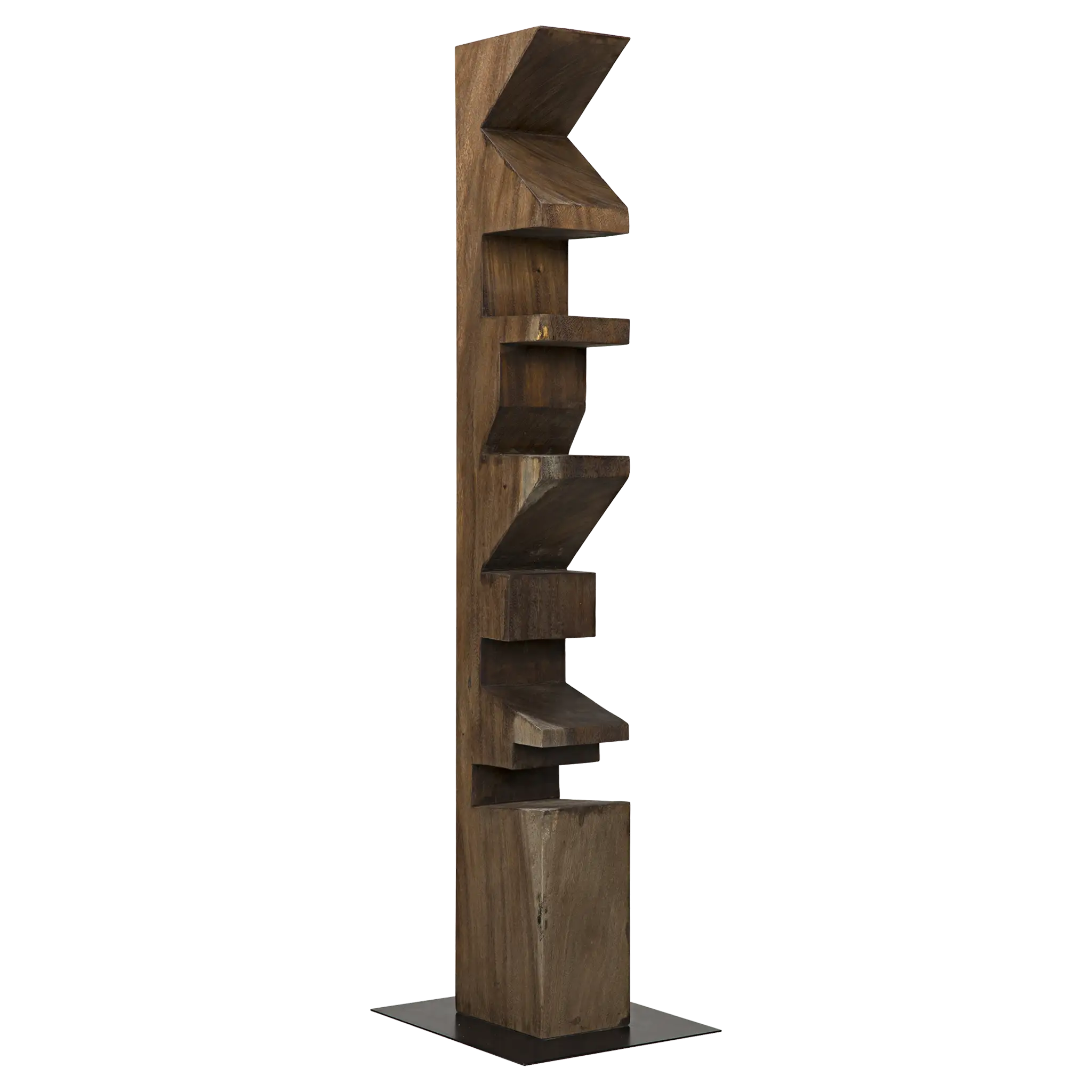 Totem Statue, Munggur in Clear Coat Flat w/ Black Base — Noir Furniture