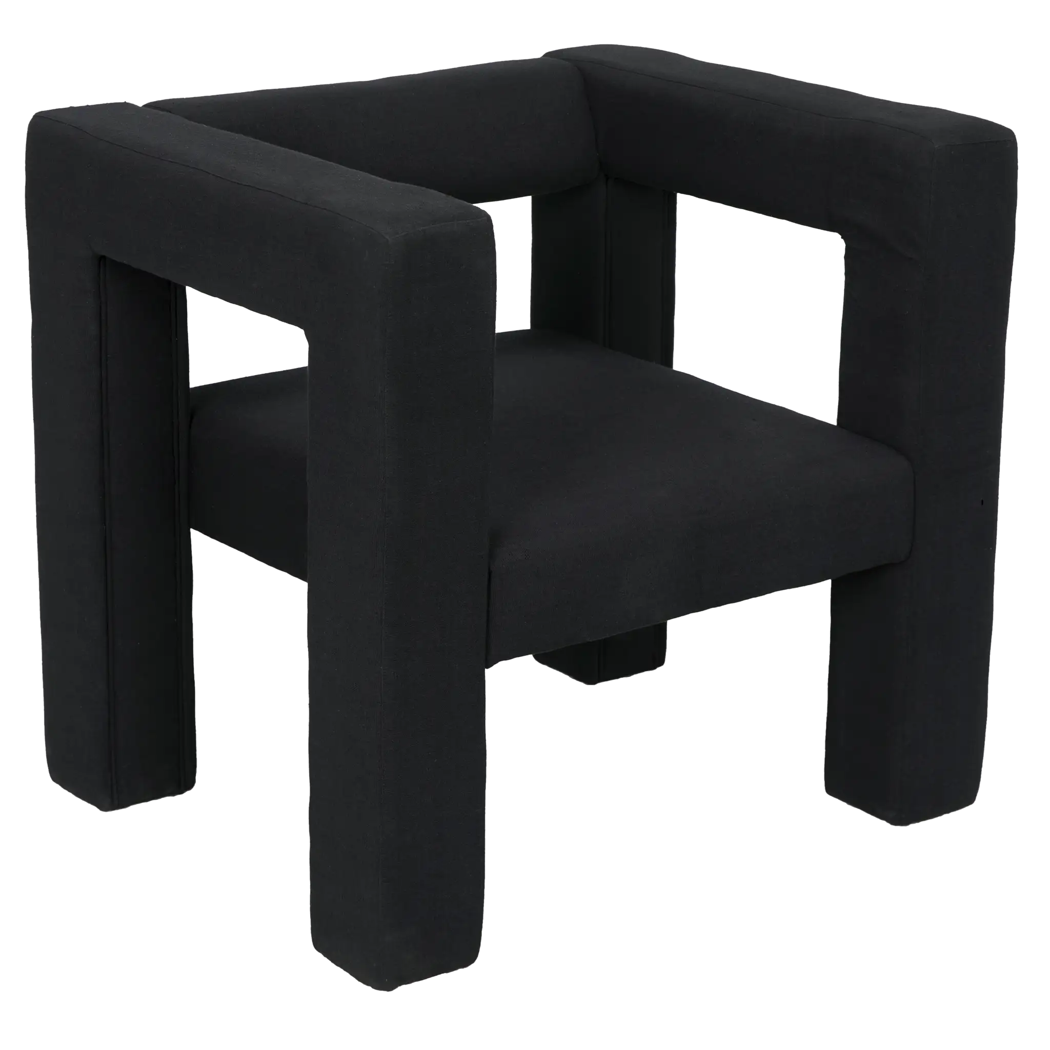 Felix Chair in FRF004 (Black Cotton) — Noir Furniture