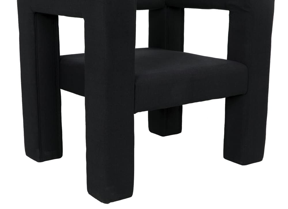 Felix Chair in FRF004 (Black Cotton) — Noir Furniture