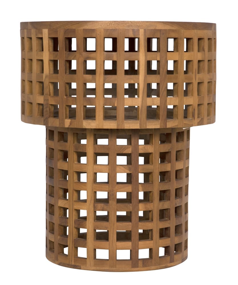 Flynn Side Table in Clear Coat Flat — Noir Furniture