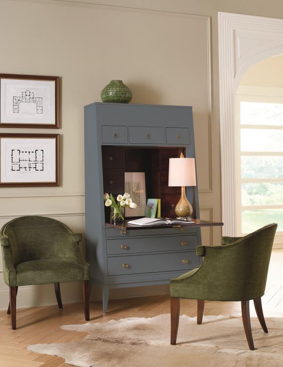 Hallings Secretary - Dusk Blue – Desks by Century Furniture | Sutter & Vale