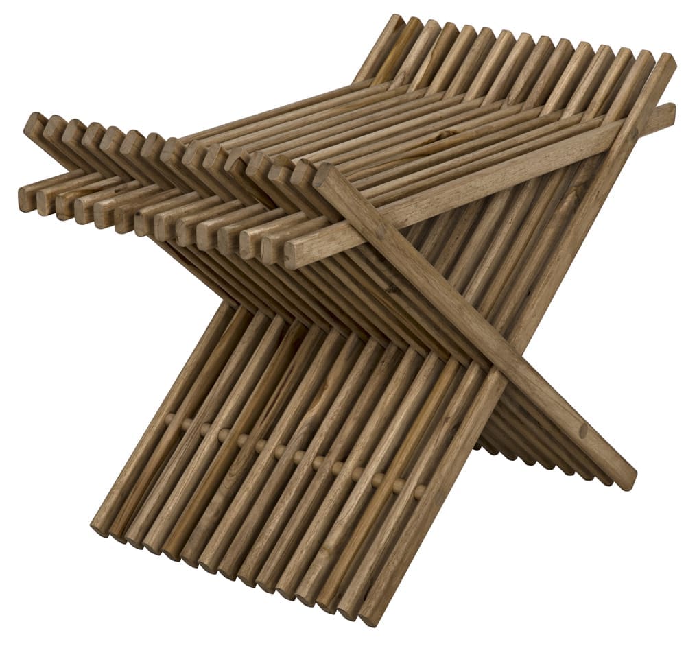 Dede Stool, Teak in Clear Coat Semi-Gloss — Noir Furniture