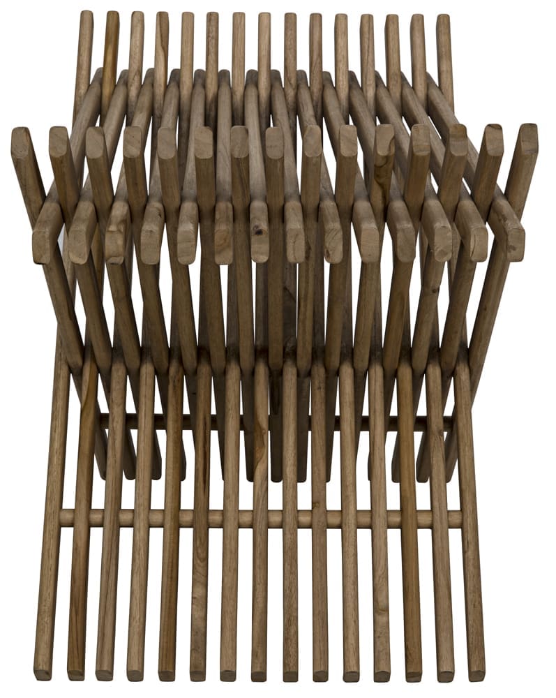 Dede Stool, Teak in Clear Coat Semi-Gloss — Noir Furniture