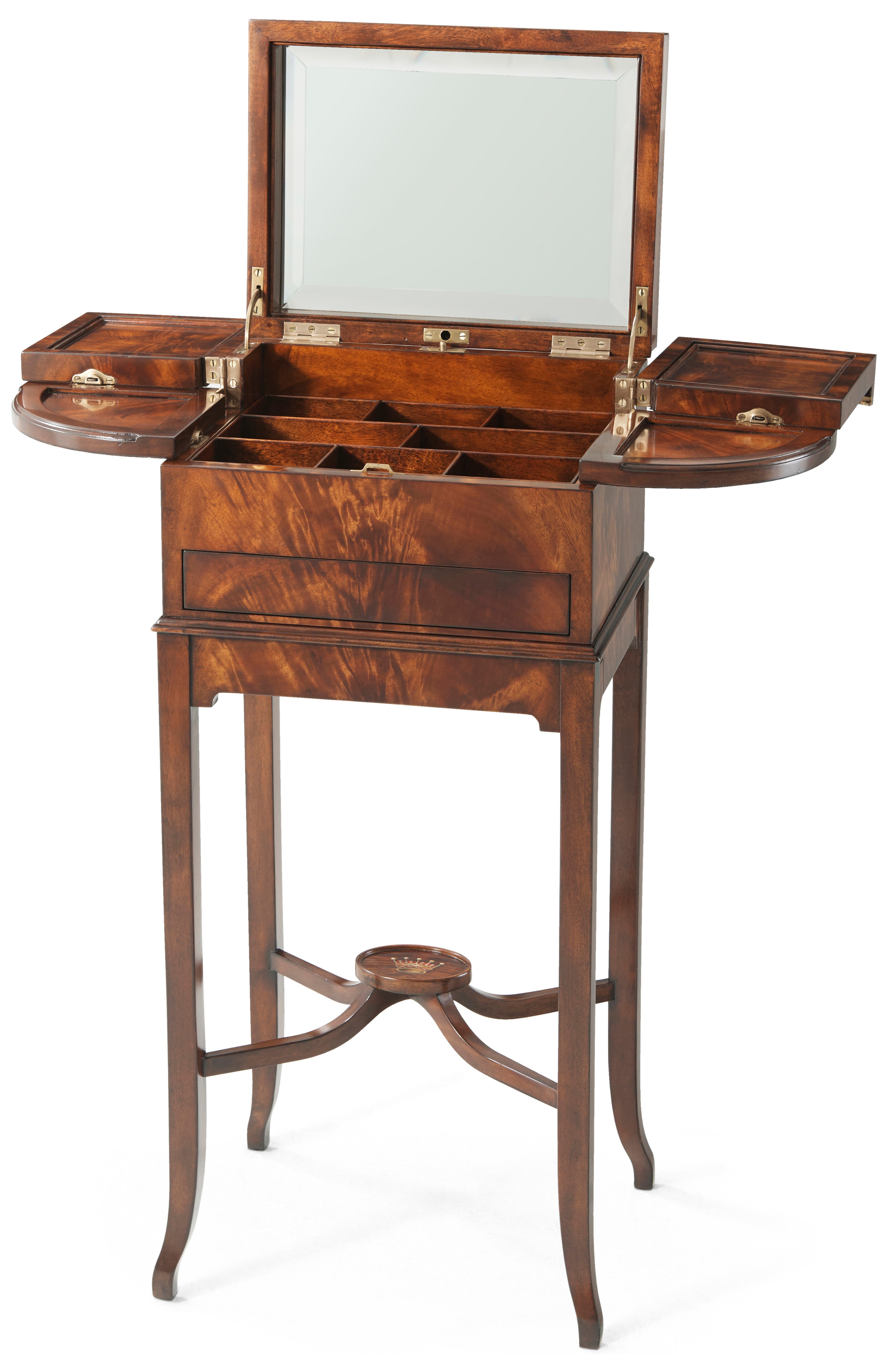 The Spencer Dressing Box in Flame Figured Veneer, Mahogany - Theodore Alexander