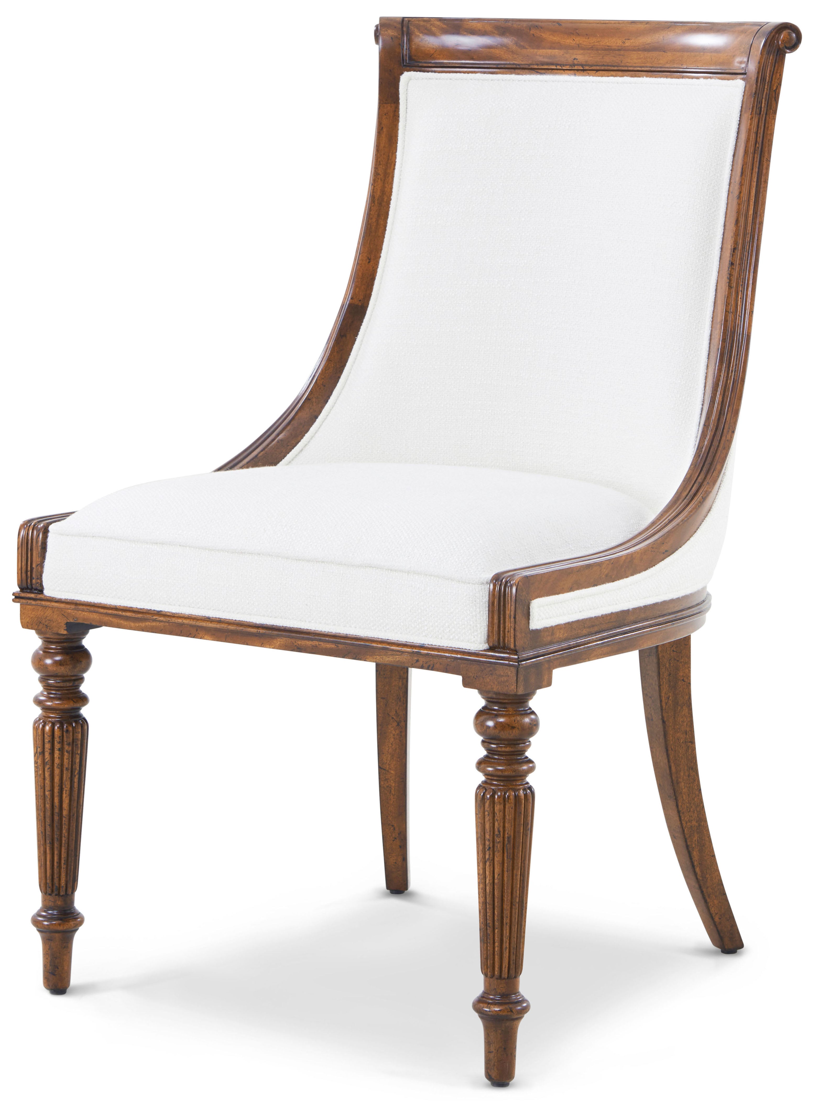 Floris Dining Side Chair in Khaya - Theodore Alexander