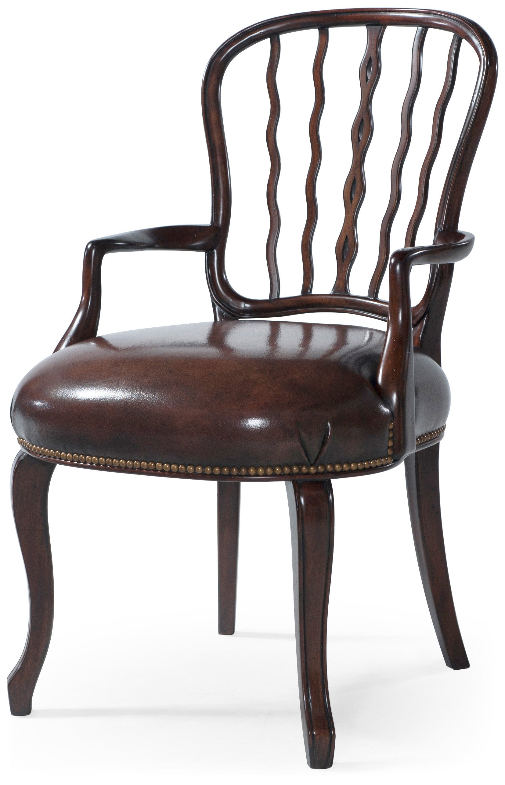 The Seddon Armchair in Mahogany - Theodore Alexander