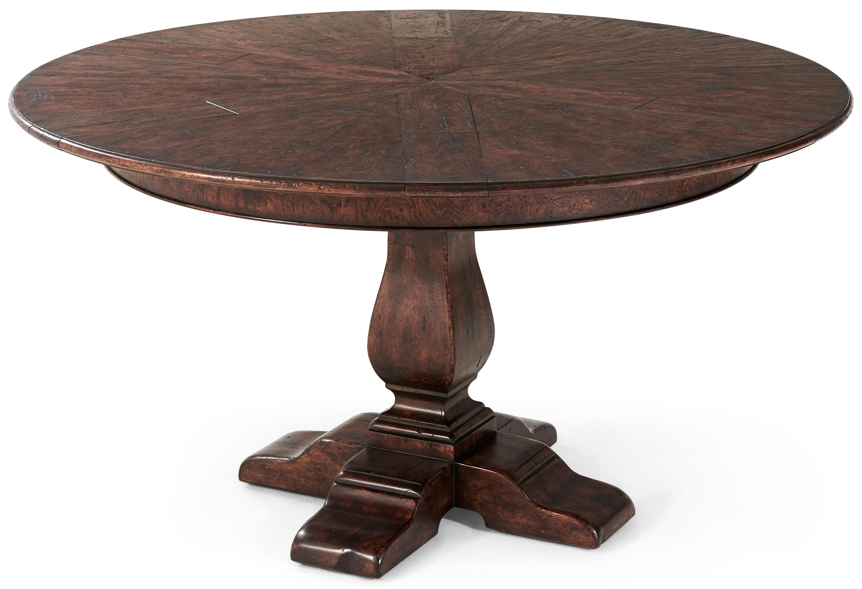 Victory Oak Jupe Dining Table in Mahogany Wood, Oak Veneer - Theodore Alexander