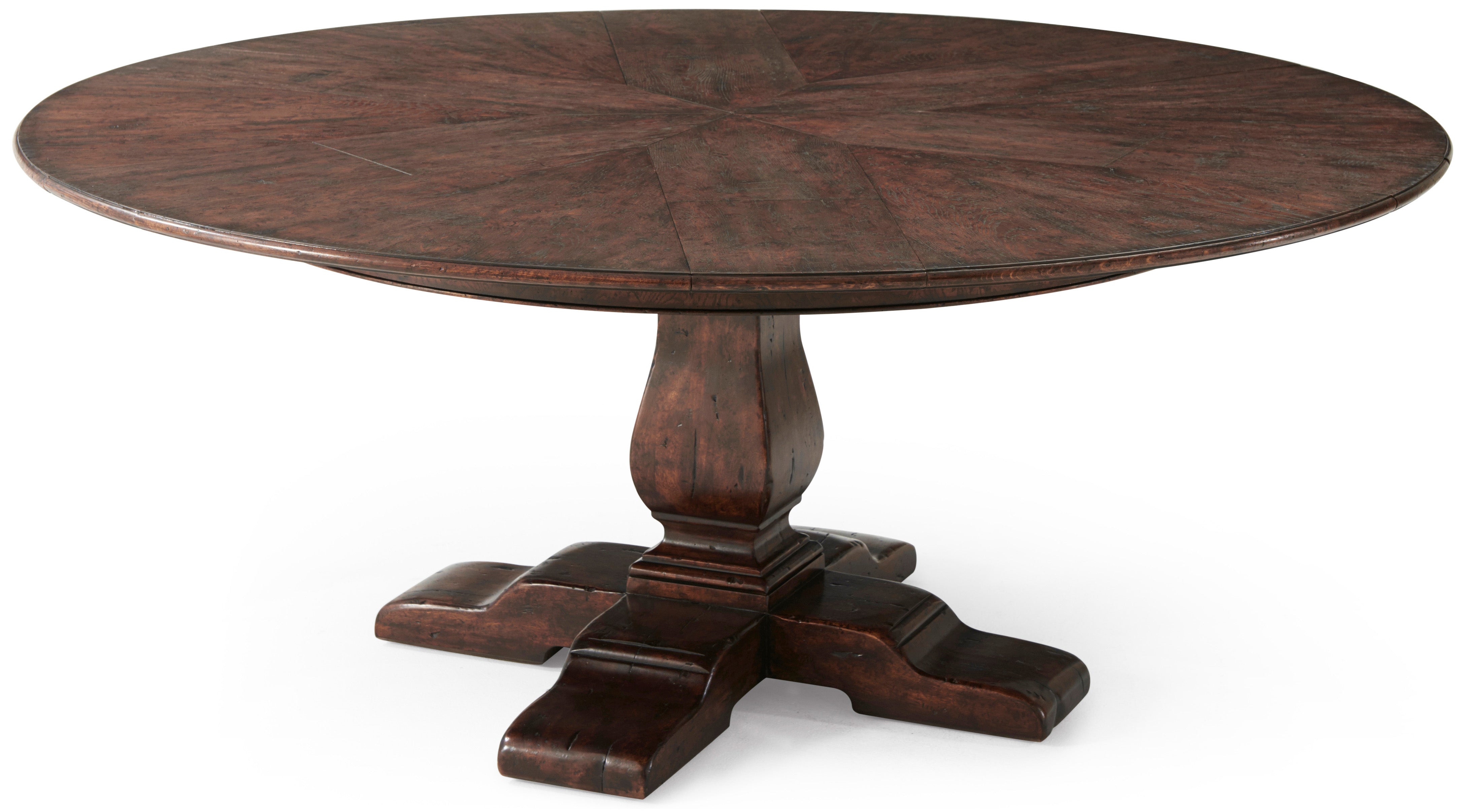 Victory Oak Jupe II Dining Table in Mahogany Wood, Oak Veneer - Theodore Alexander