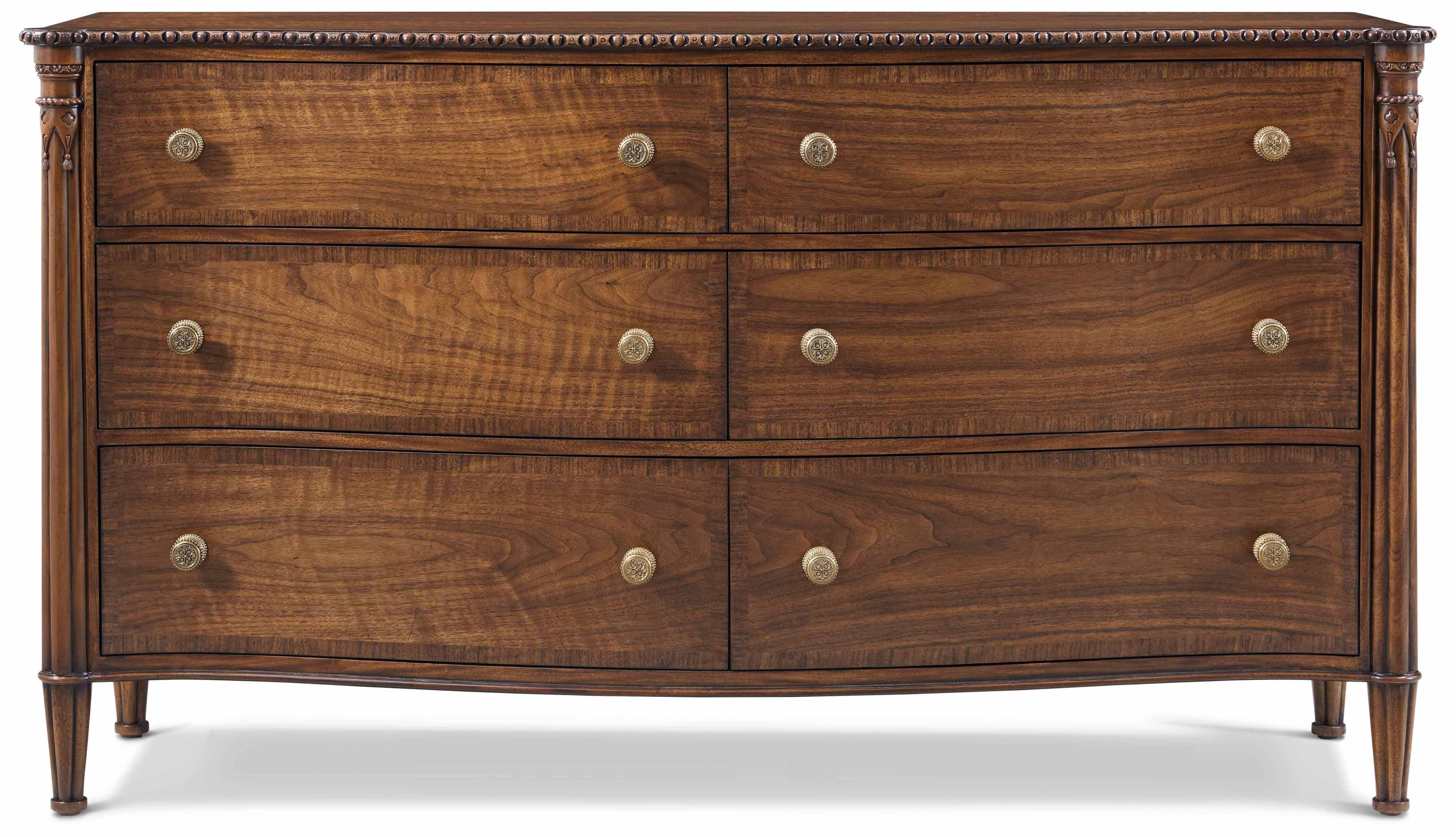 Cloverlea Dresser in Khaya, Veneer, Brass - Theodore Alexander