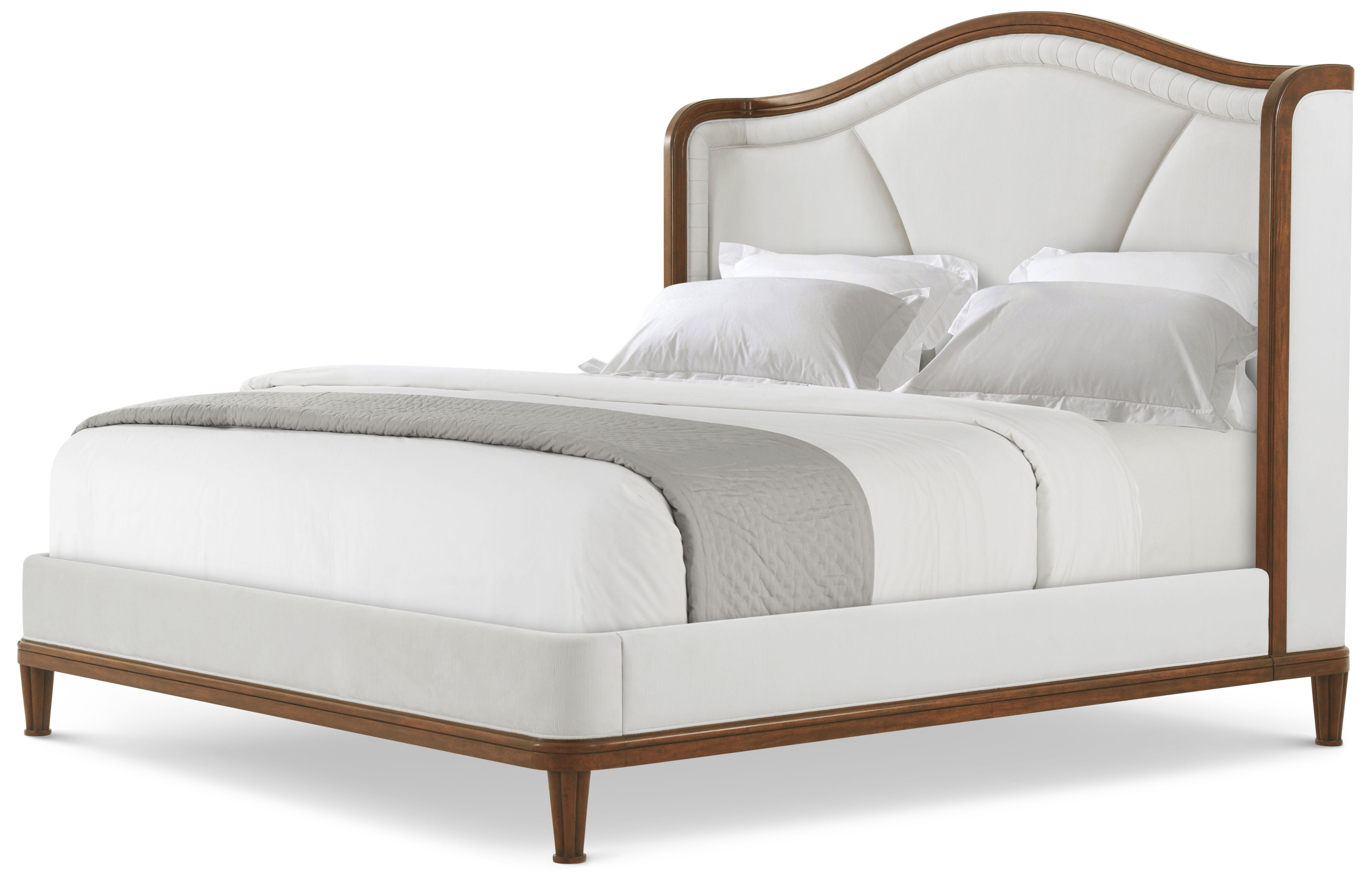 Norfolk King Bed in Khaya, Beech, Veneer - Theodore Alexander