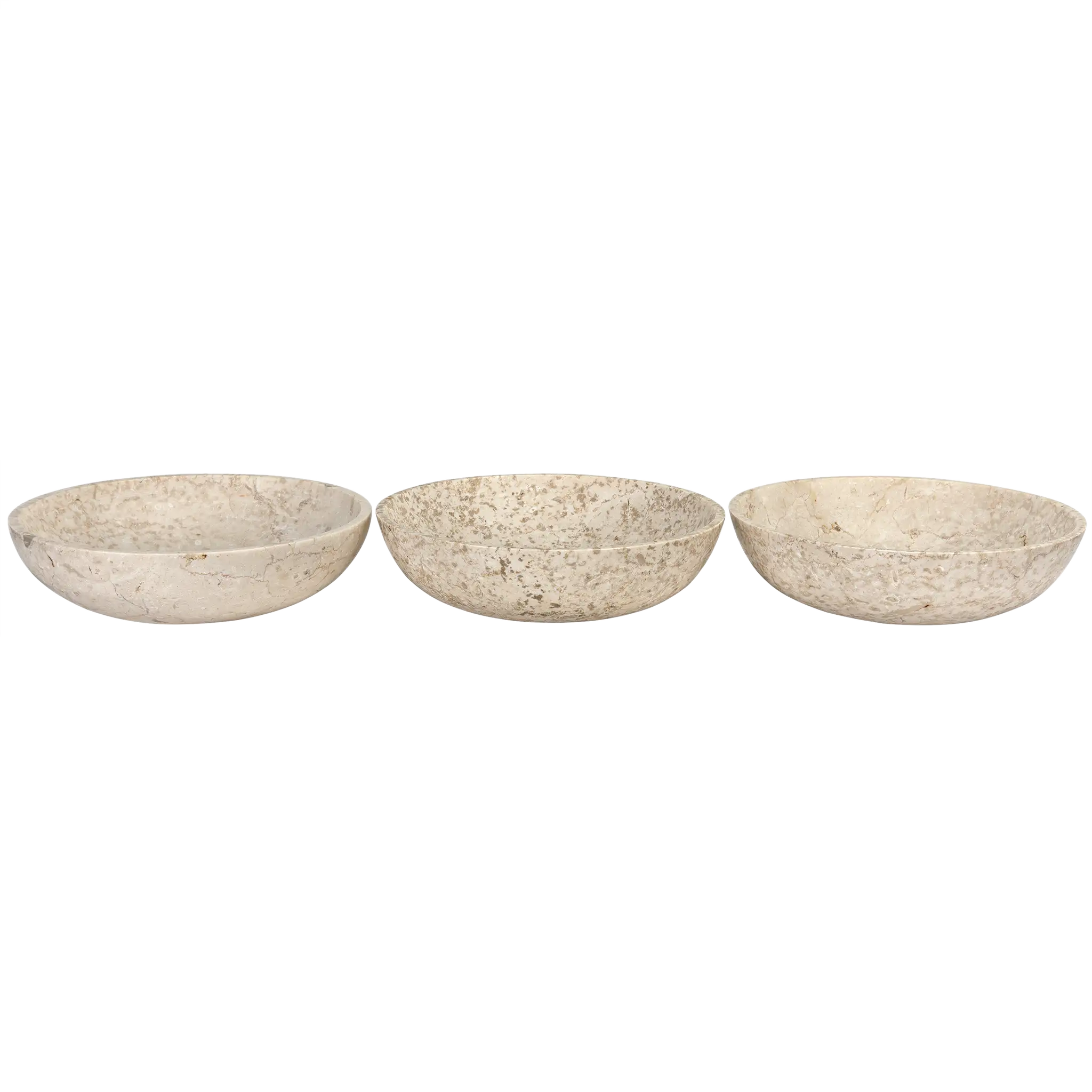 Marble Bowls, Set of 3 in White Marble — Noir Furniture