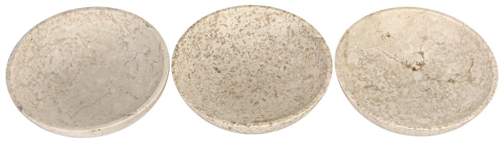 Marble Bowls, Set of 3 in White Marble — Noir Furniture