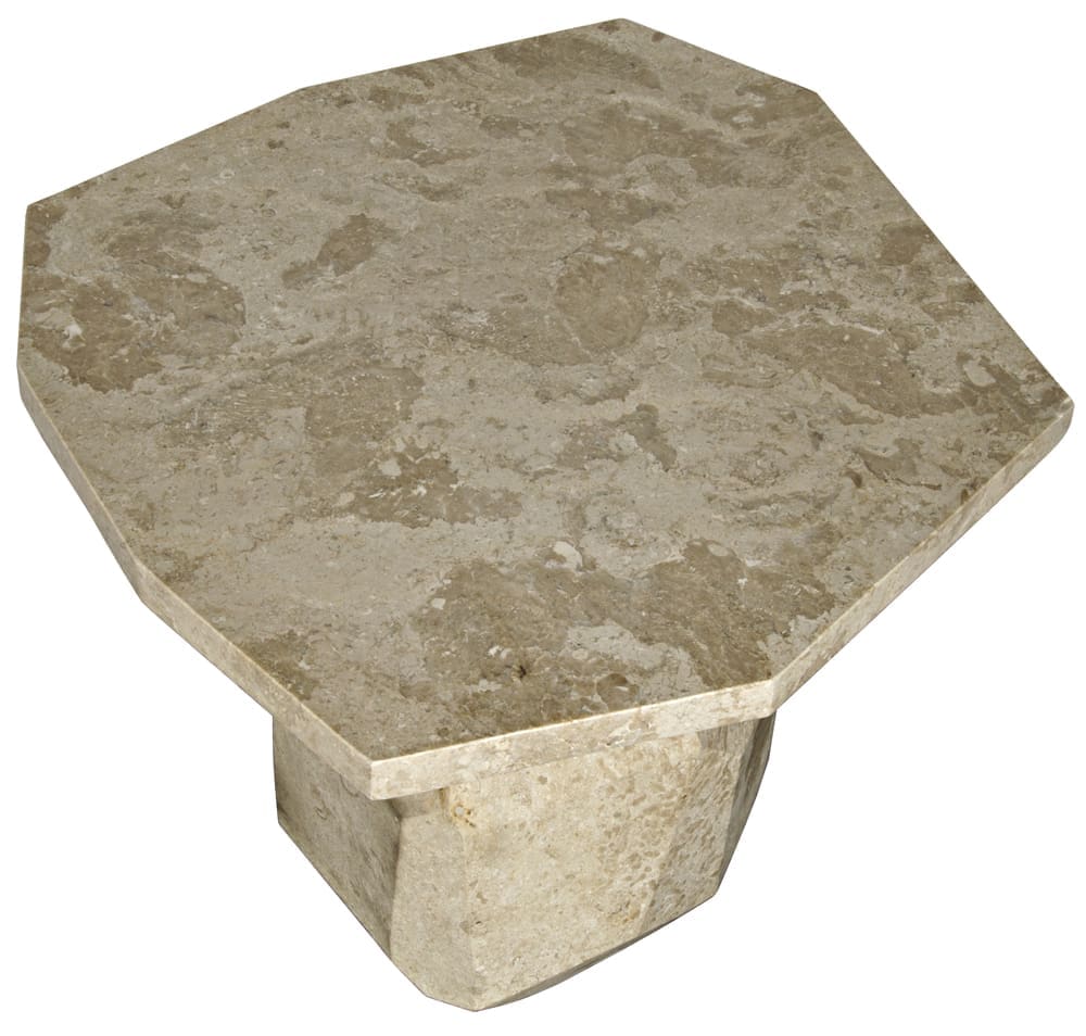 Polyhedron Side Table in Marble — Noir Furniture
