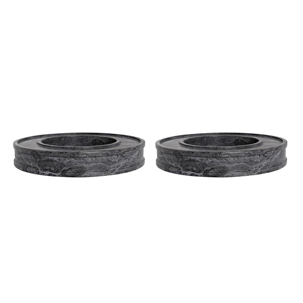 Kafka Tray, Set of 2 in Black Marble — Noir Furniture