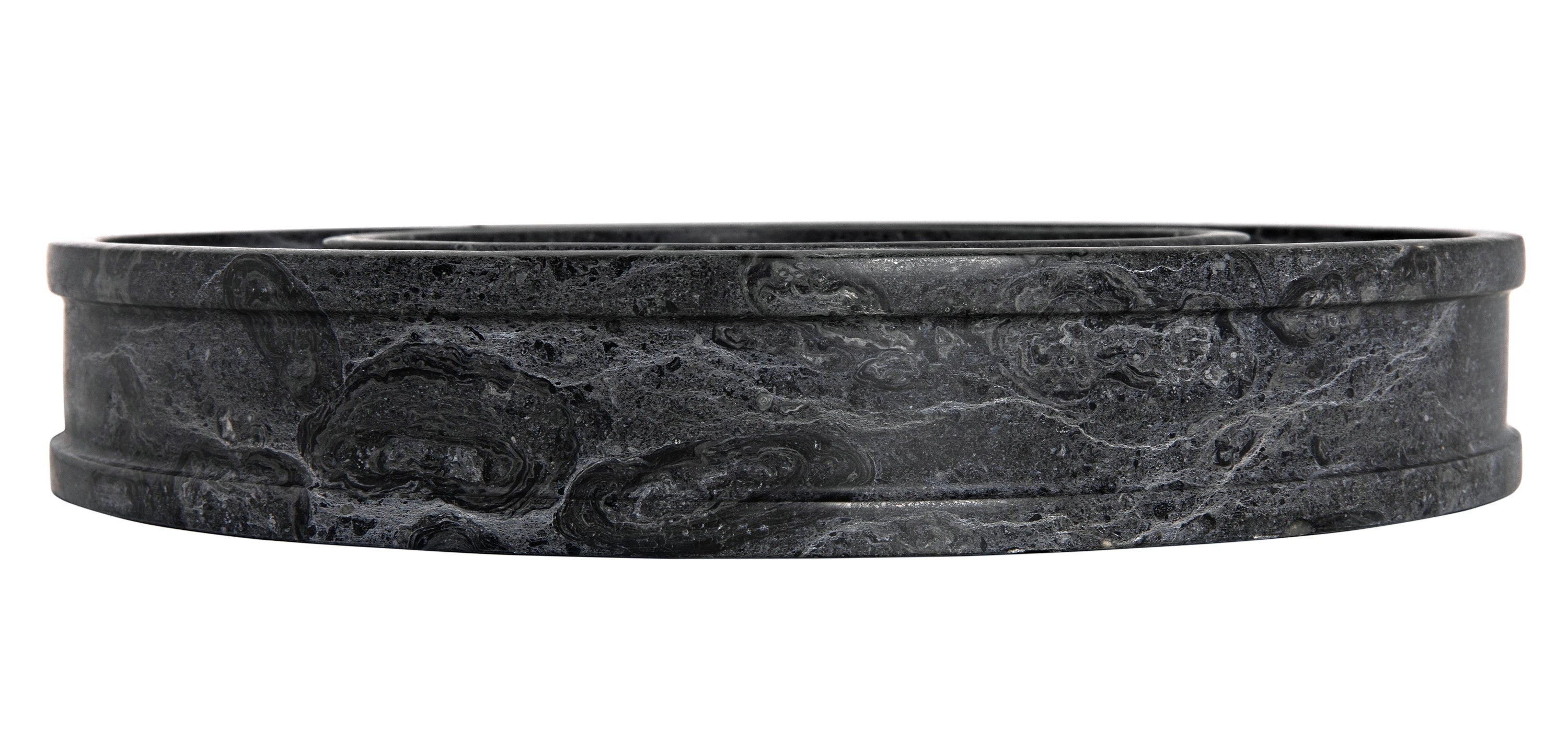 Kafka Tray, Set of 2 in Black Marble — Noir Furniture