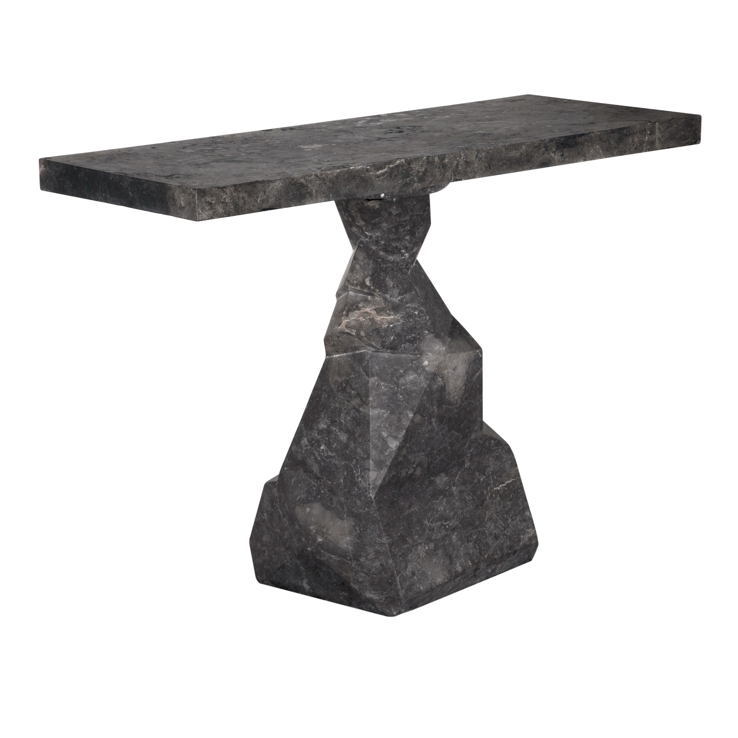 Tilden Console, Black Marble in Black Marble — Noir Furniture