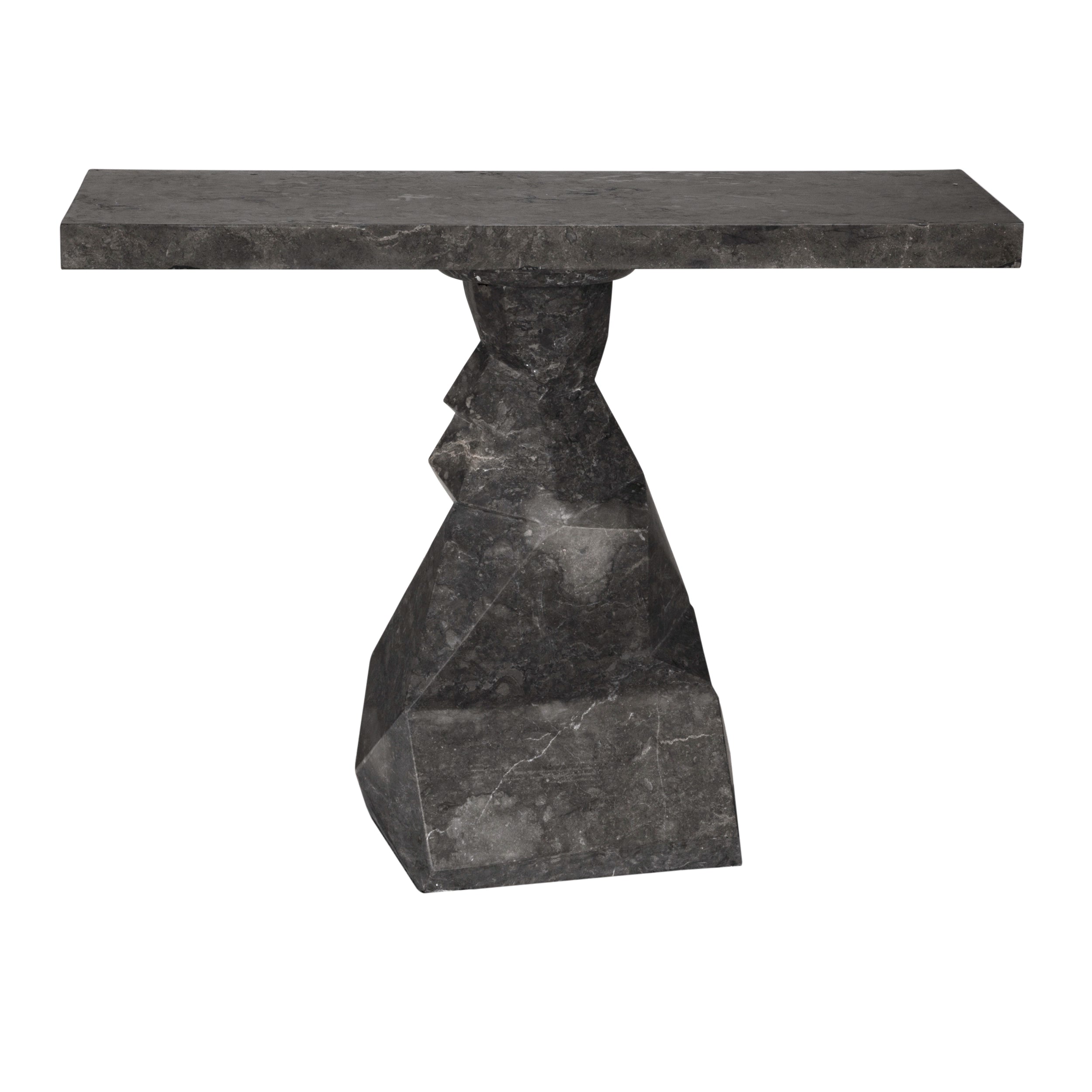 Tilden Console, Black Marble in Black Marble — Noir Furniture