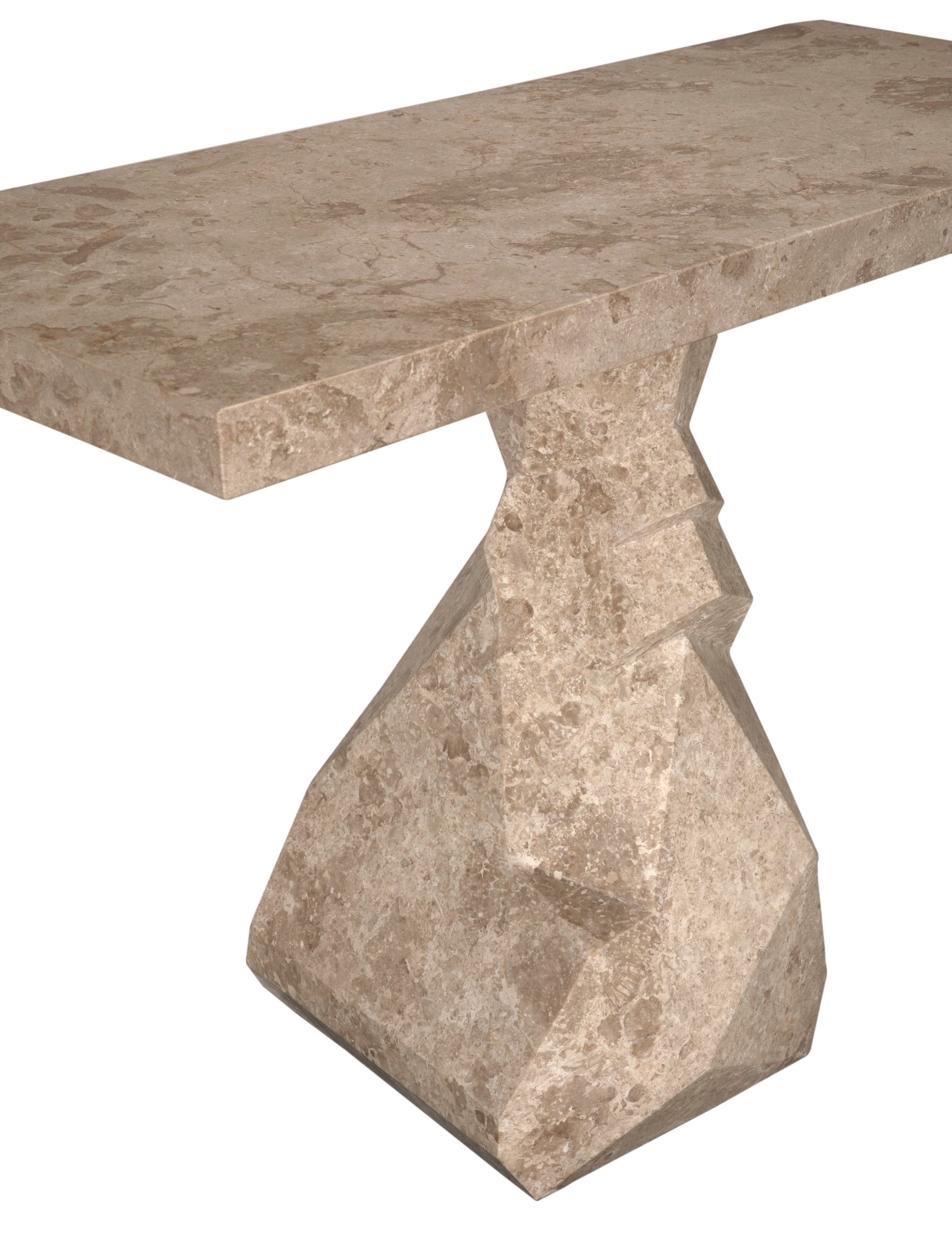 Tilden Console, White Marble in White Marble — Noir Furniture