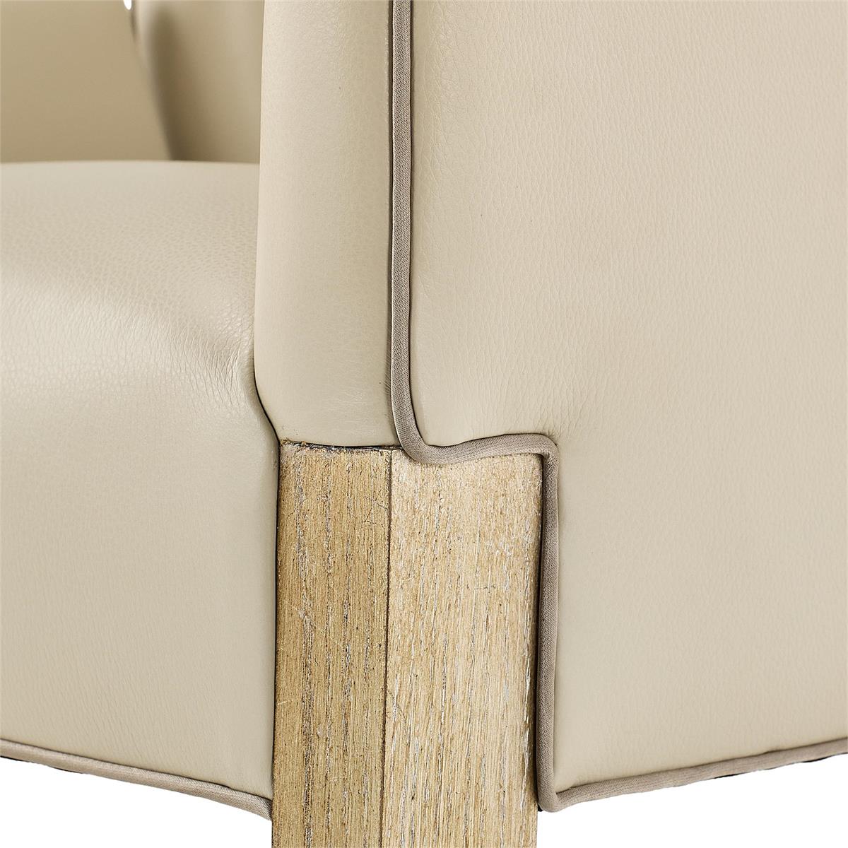 Chorro Occasional Chair, Grey Leather – Art by John Richard | Sutter & Vale