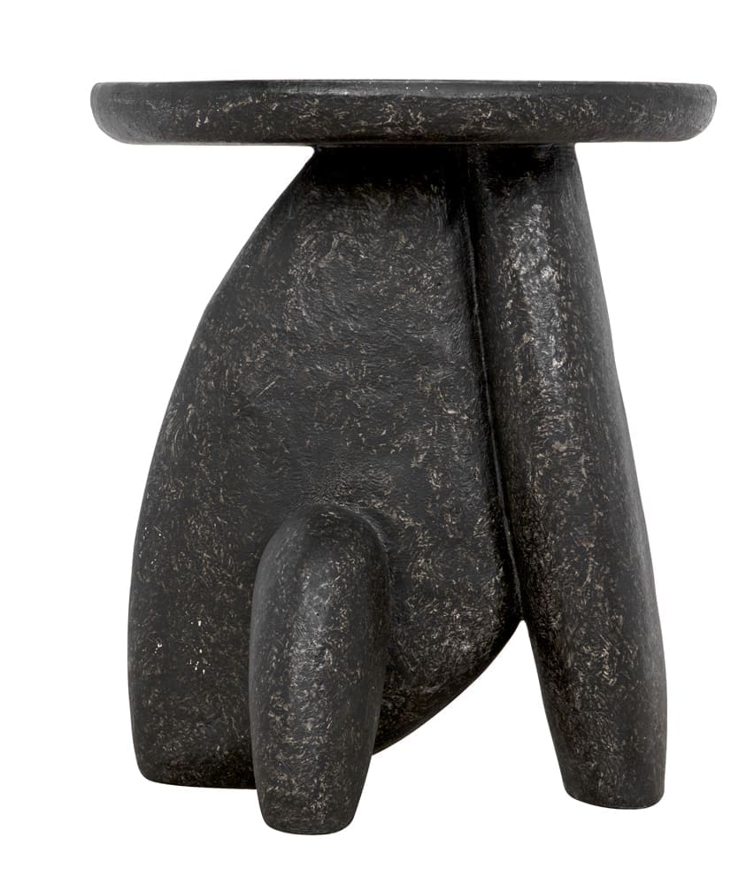 Haruki Side Table in Black Fiber Cement — Noir Furniture