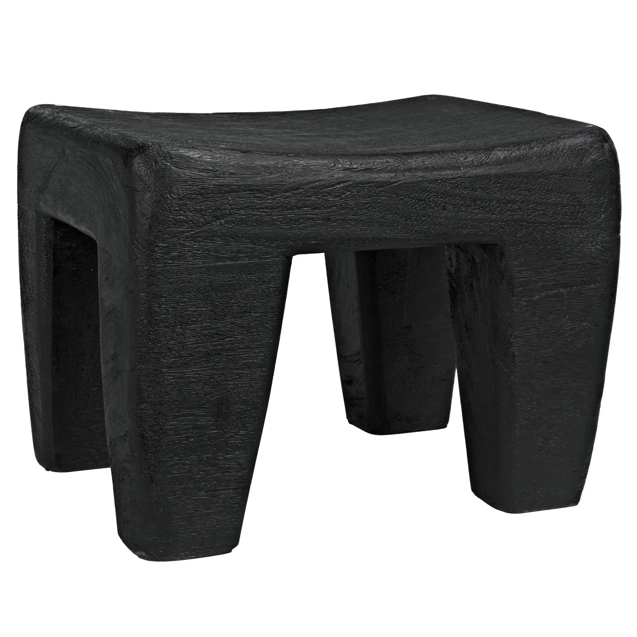 Sumo Stool, Black Burnt in Black Burnt — Noir Furniture