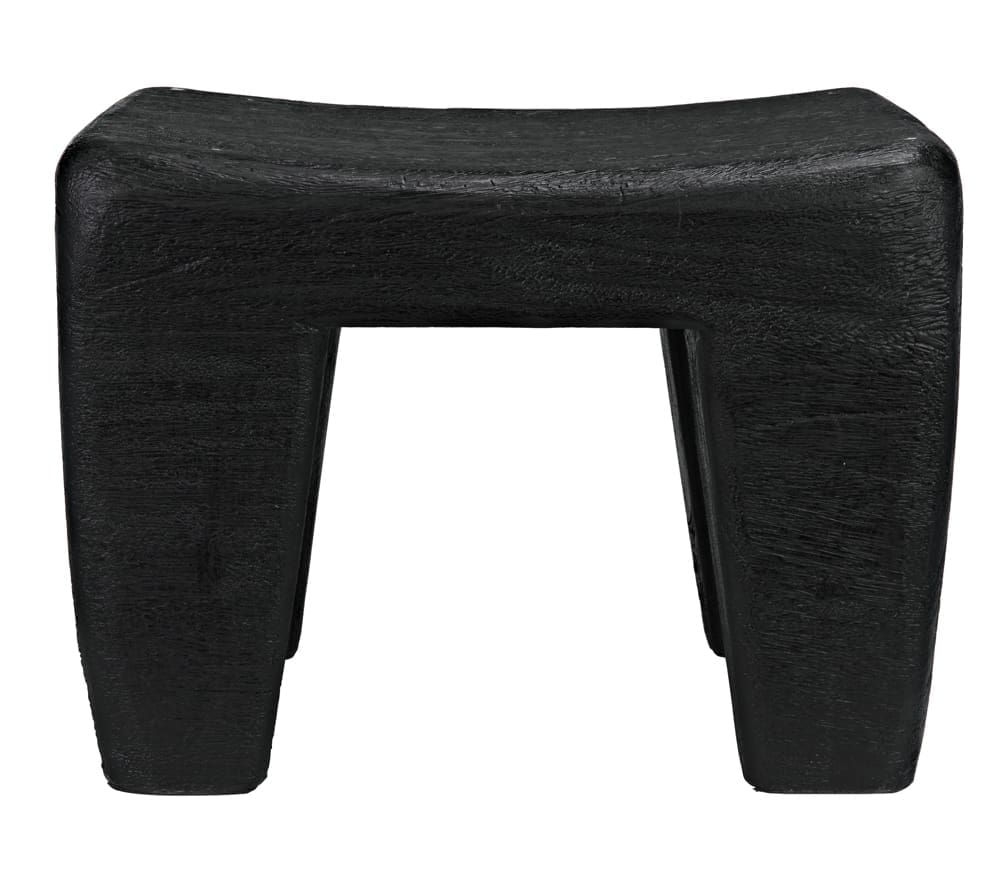 Sumo Stool, Black Burnt in Black Burnt — Noir Furniture