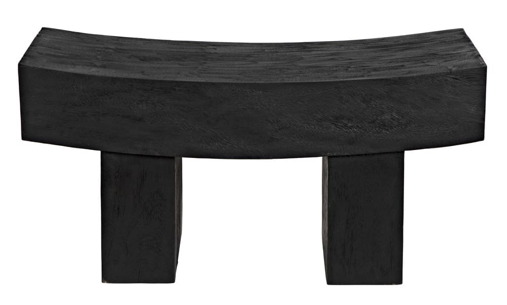 Bow Bench in Burnt Black — Noir Furniture