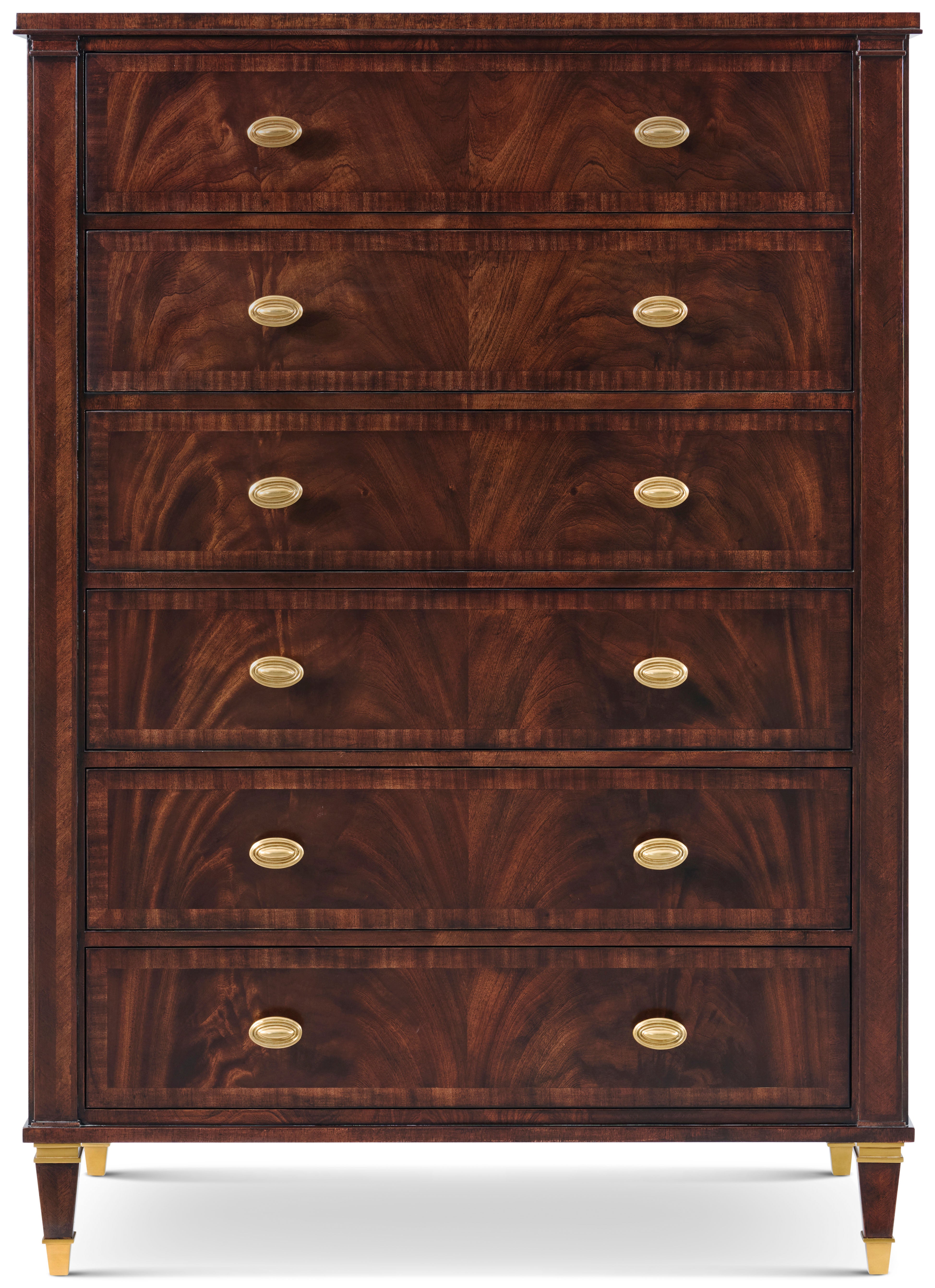 Lee Chest in Khaya Wood, Khaya Veneer, Brass - Theodore Alexander