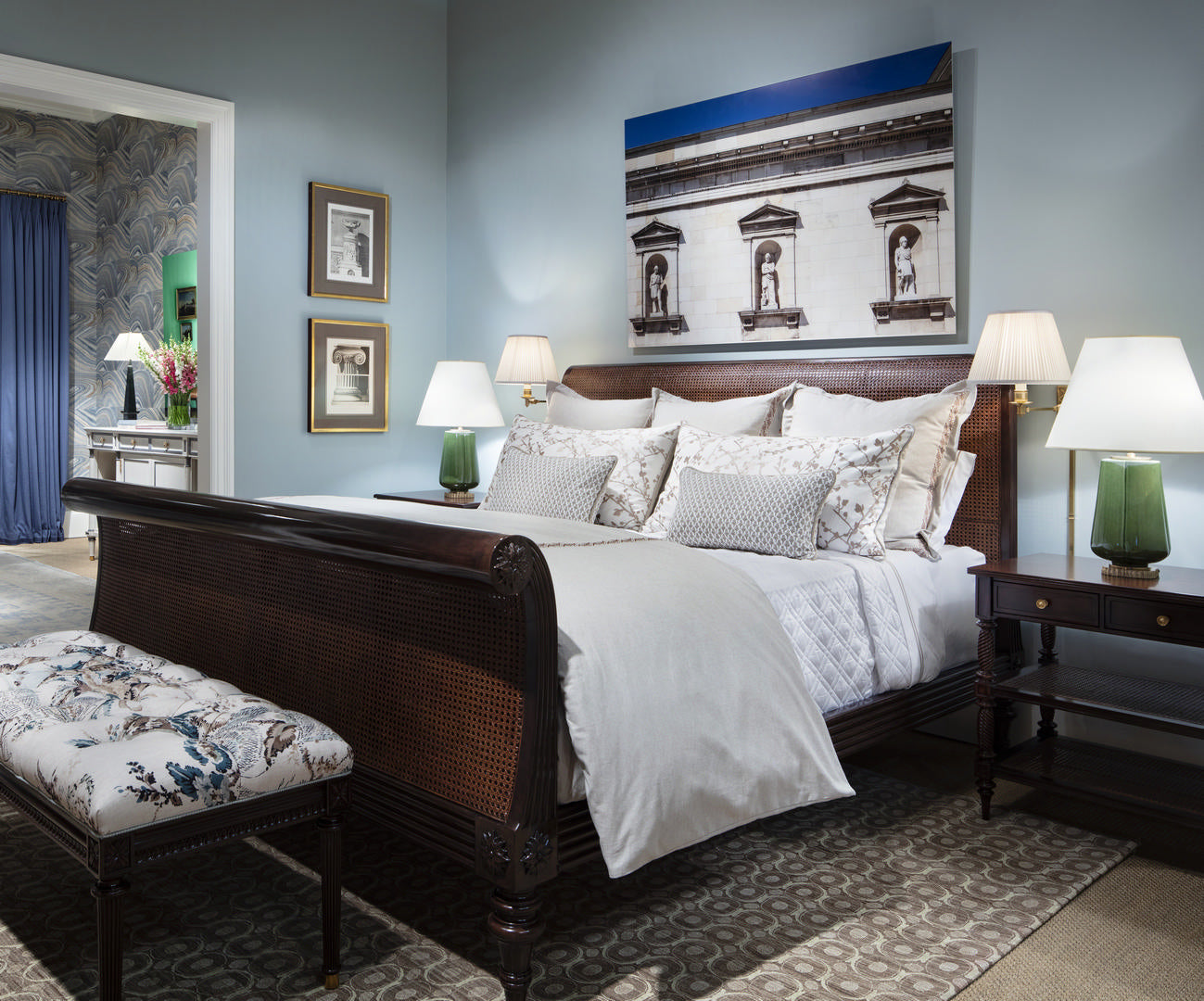 Denison Sleigh US King Bed – Beds by Theodore Alexander | Sutter & Vale