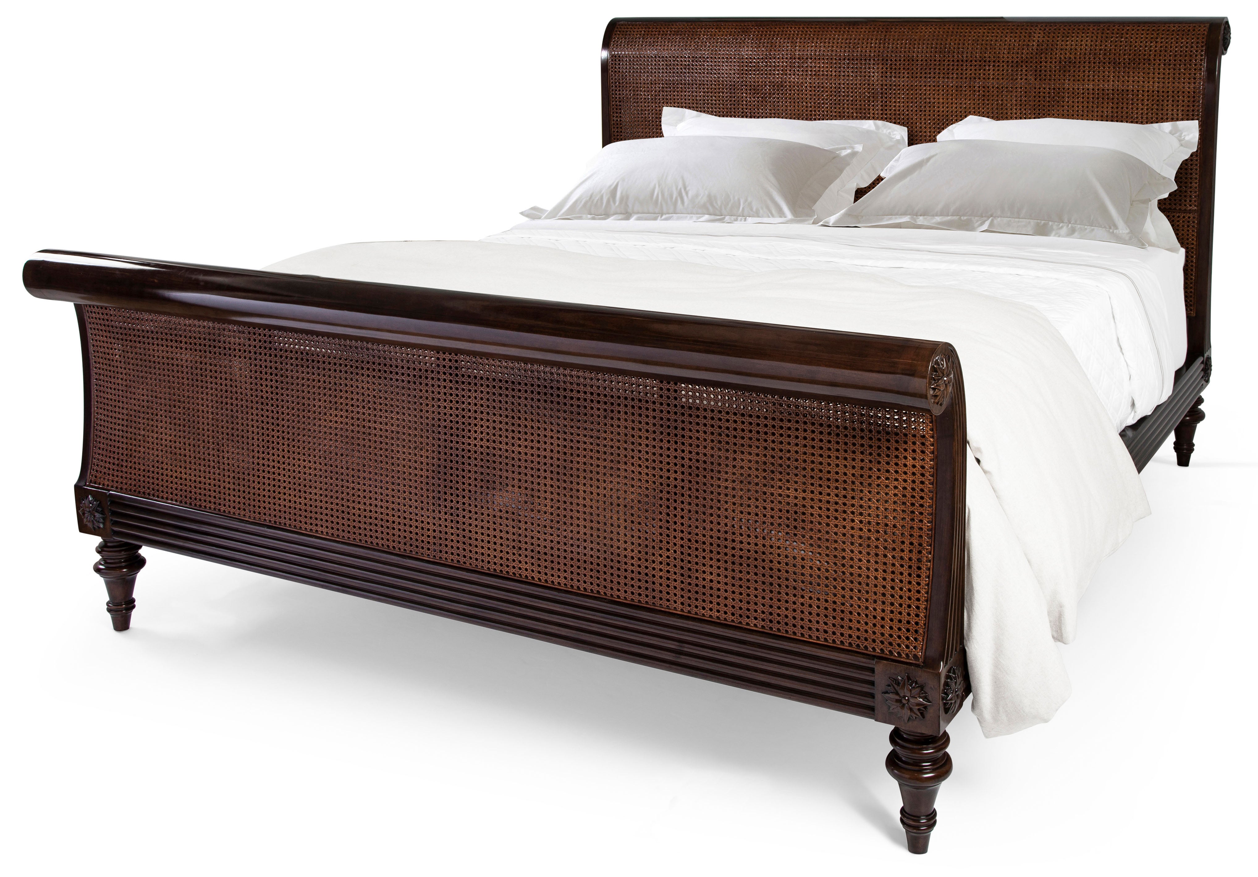 Denison Sleigh US King Bed in Mahogany - Theodore Alexander