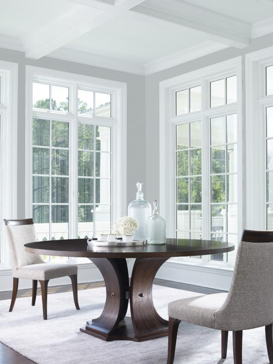 Sanford 72 " Round Dining Table - Brunette – Round Dining Tables by Century Furniture | Sutter & Vale