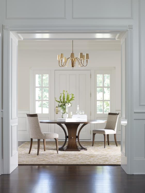 Sanford 72 " Round Dining Table - Brunette – Round Dining Tables by Century Furniture | Sutter & Vale