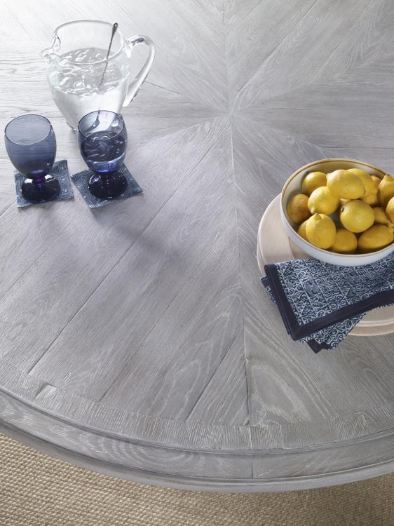 Collin 64" Round Dining Table - White Rustic – Dining Tables by Century Furniture | Sutter & Vale