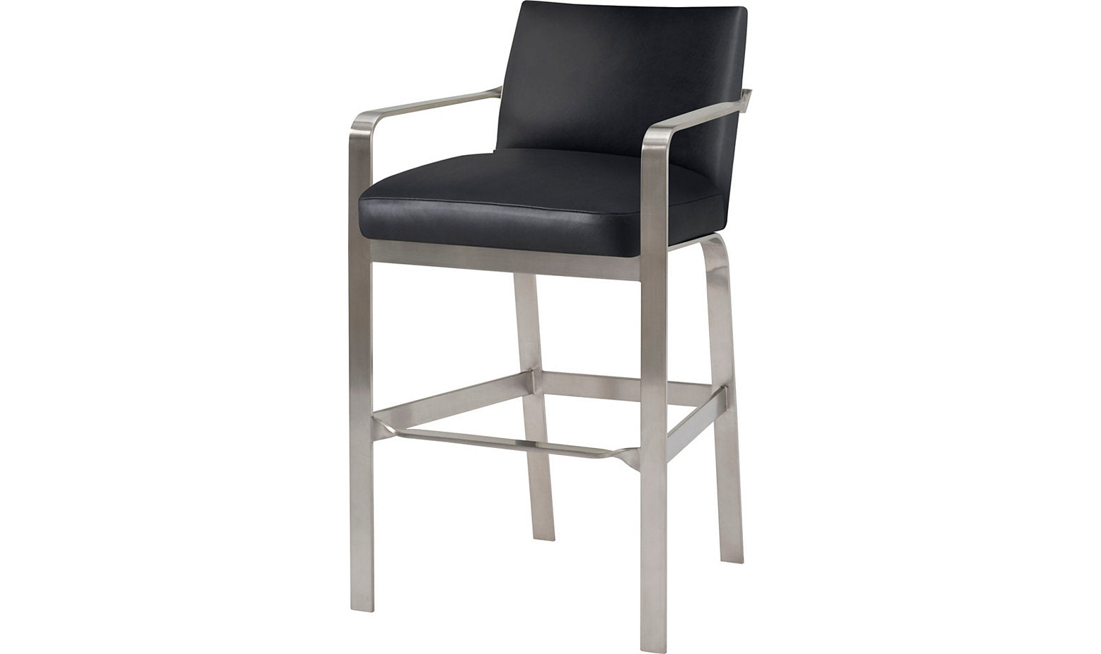 Zara Barstool - Black Leather by Baker Furniture | Sutter & Vale