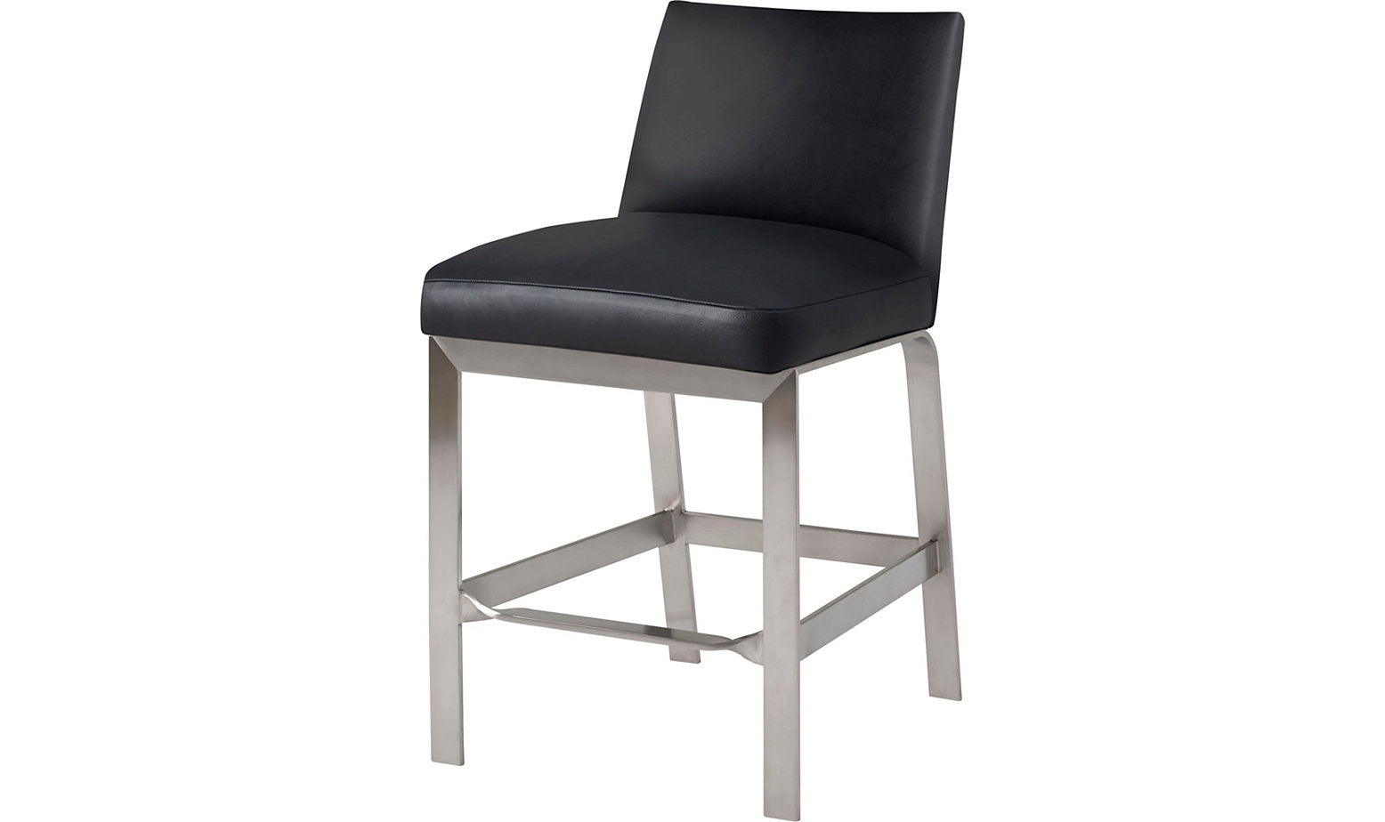 Zara Armless Counter Stool - Black Leather – Bar & Counter Stools by Baker Furniture | Sutter & Vale