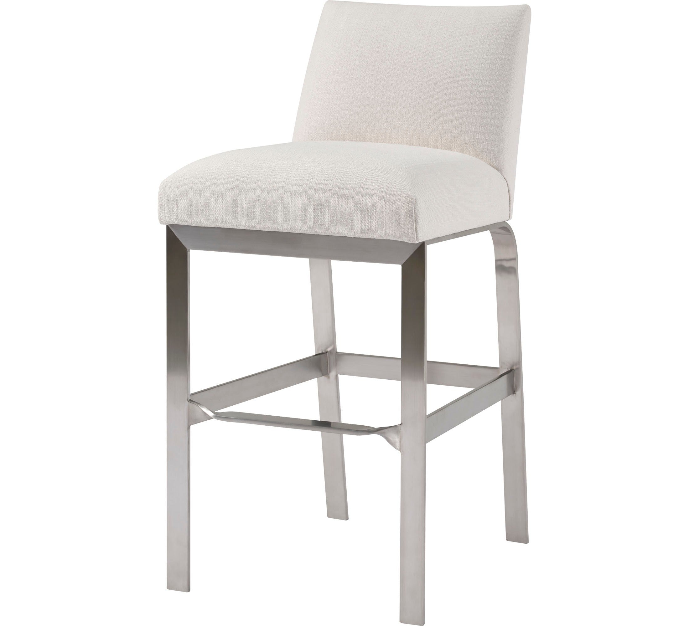 Zara Armless Barstool - Black Leather